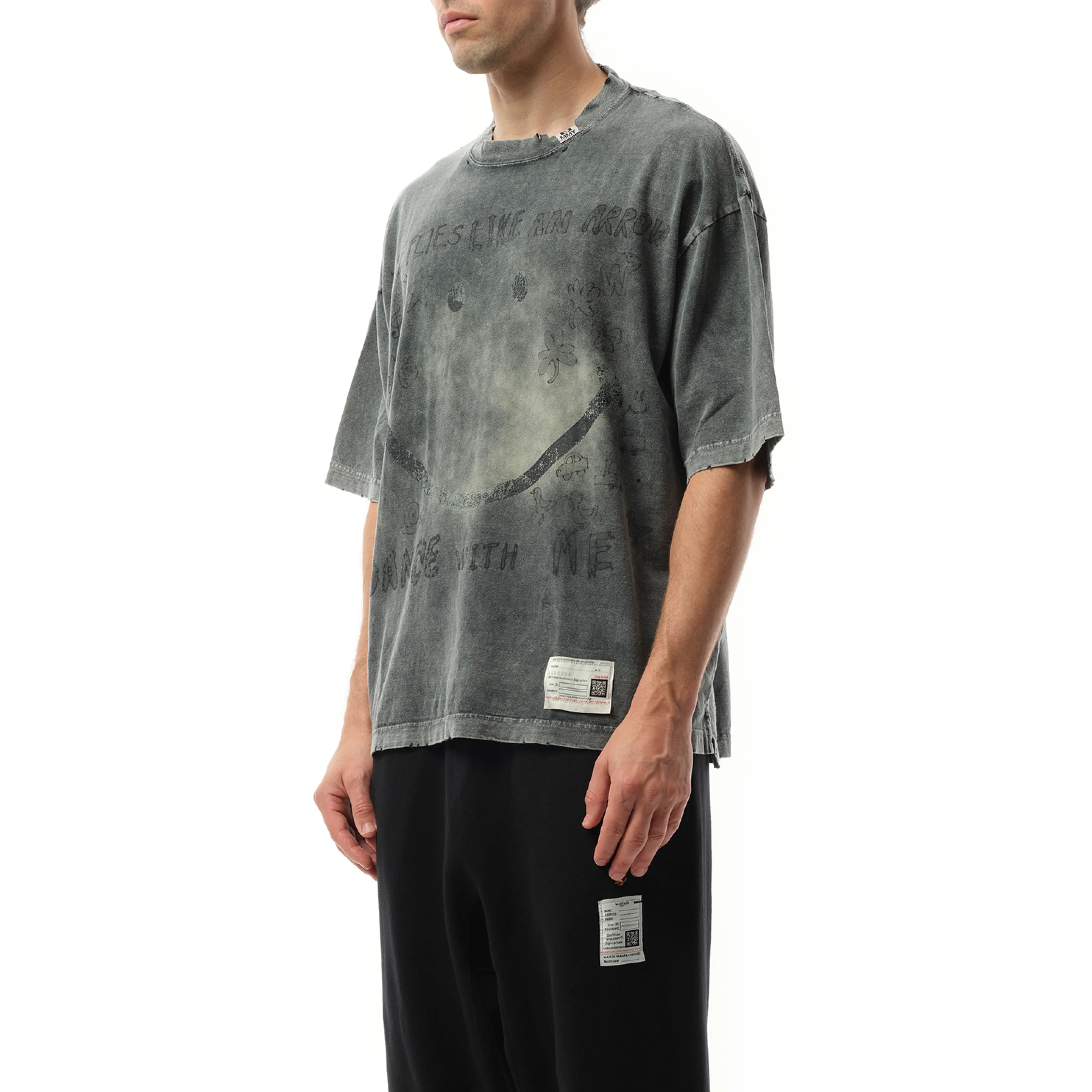 Bleached T-Shirt in Black sold by MARAIS product image thumbnail 5