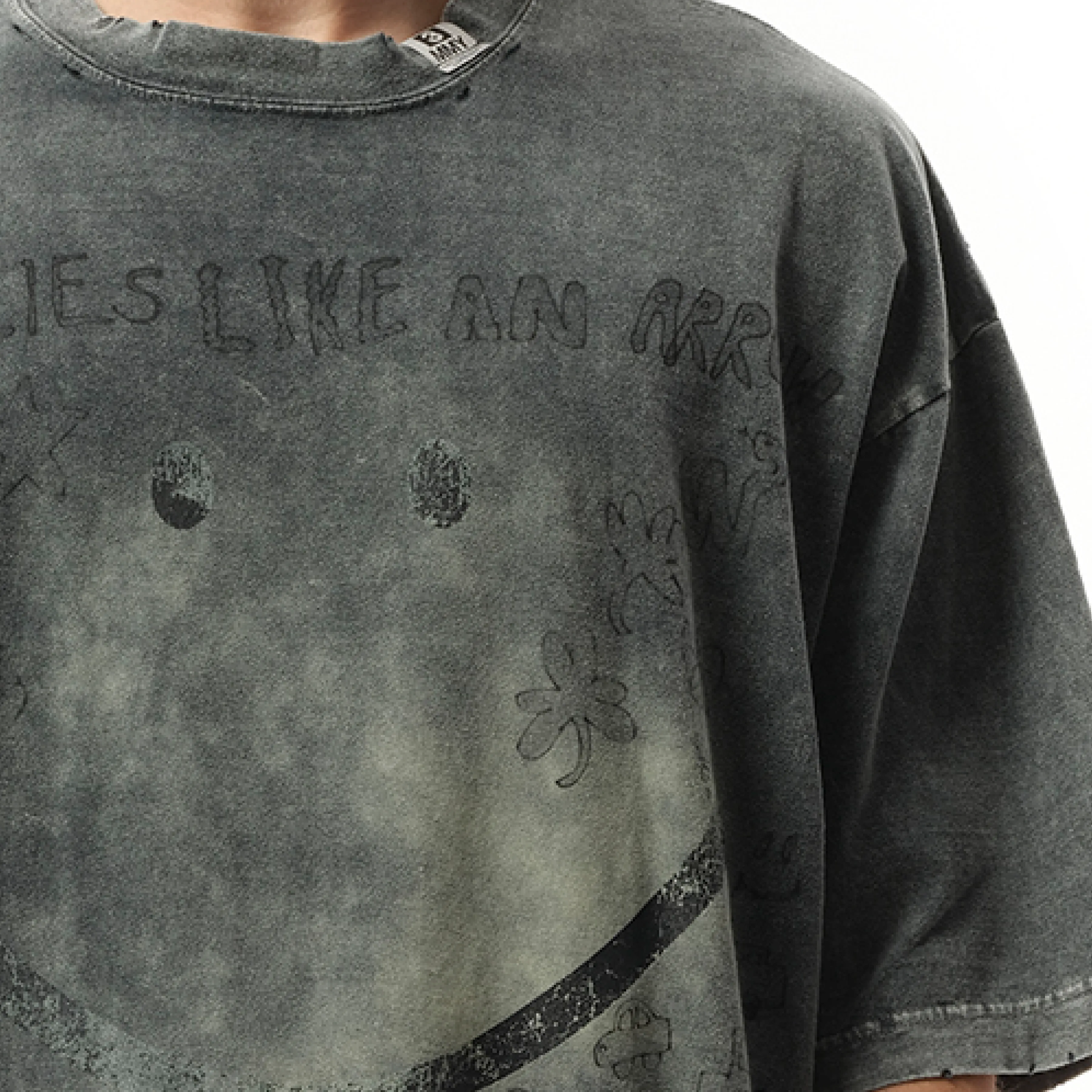 Bleached T-Shirt in Black sold by MARAIS product image thumbnail 3