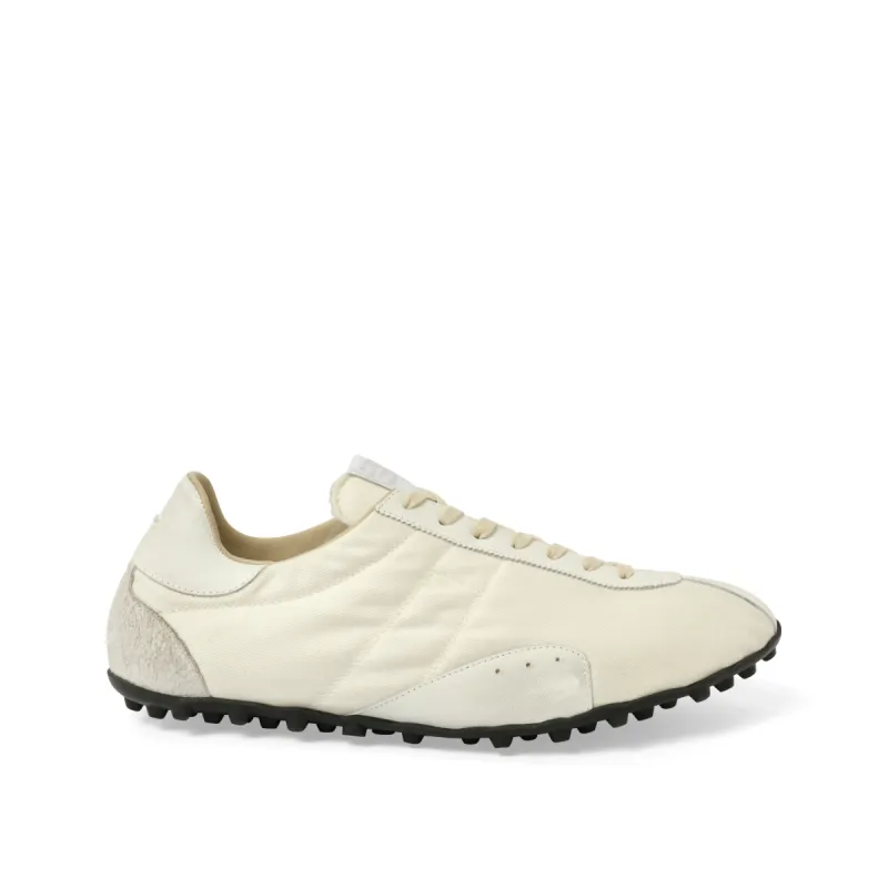 Sprinters Low Top Sneaker in White/Birch sold by MARAIS