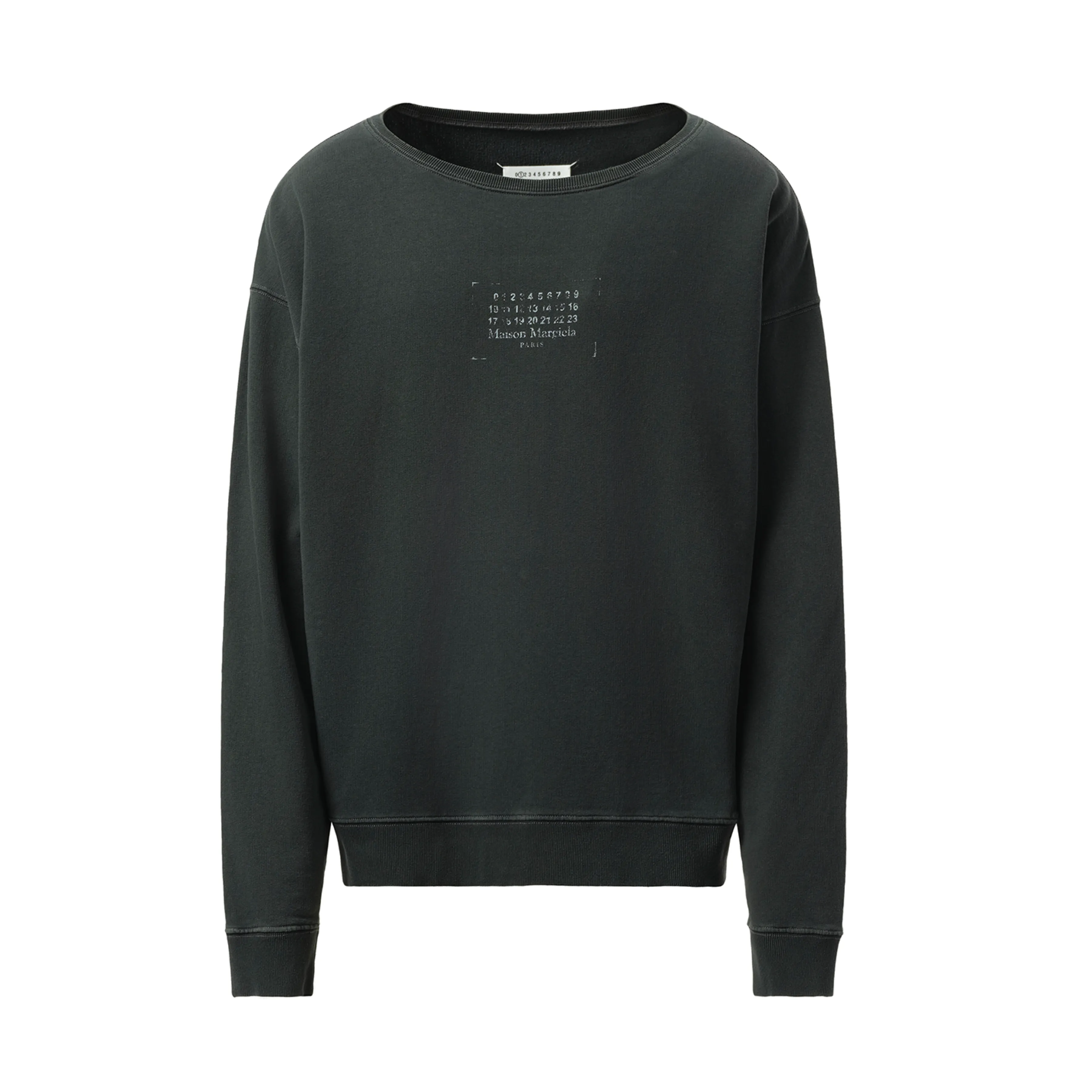 Small Number Logo Sweatshirt in Washed Black sold by MARAIS product image thumbnail 2