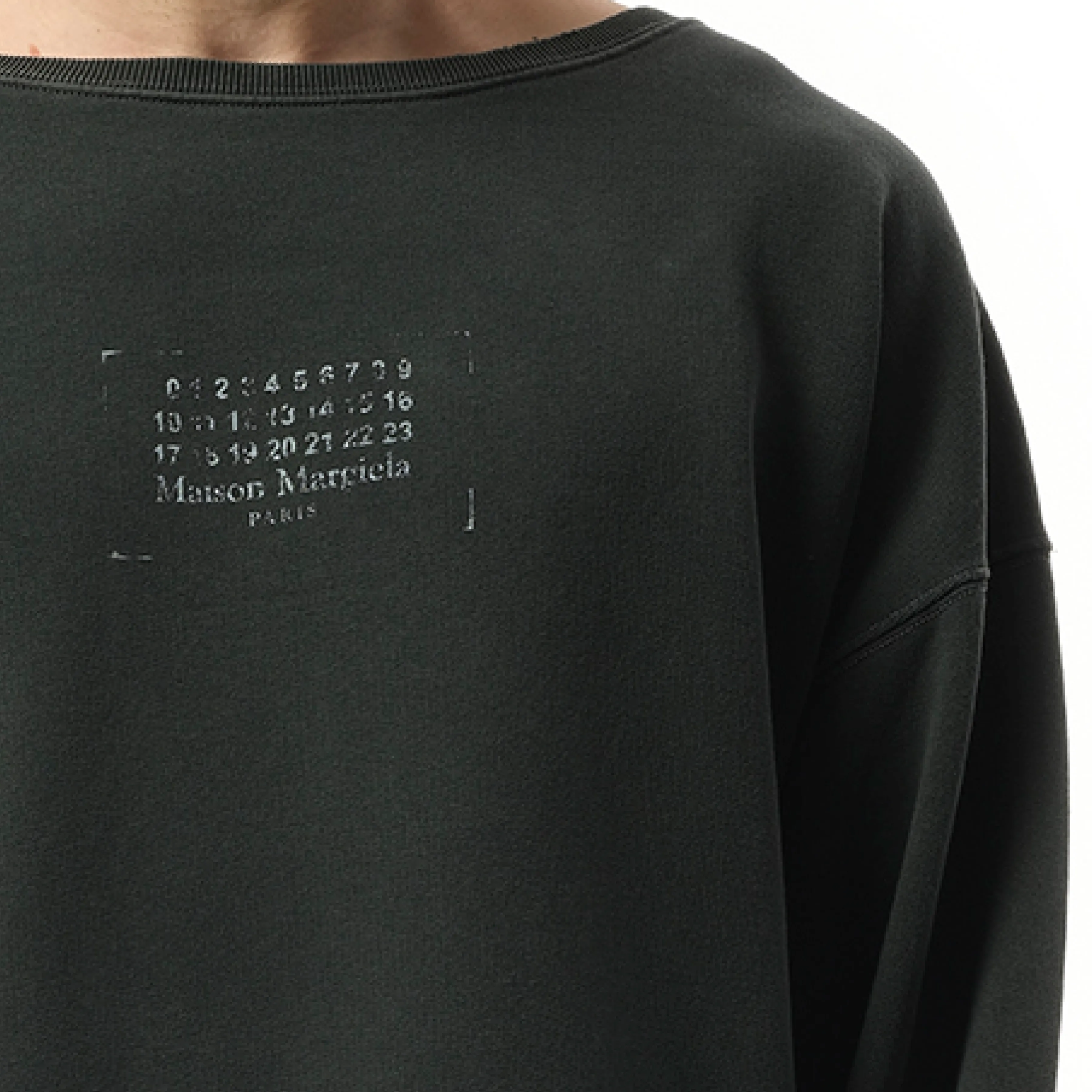 Small Number Logo Sweatshirt in Washed Black sold by MARAIS product image thumbnail 3