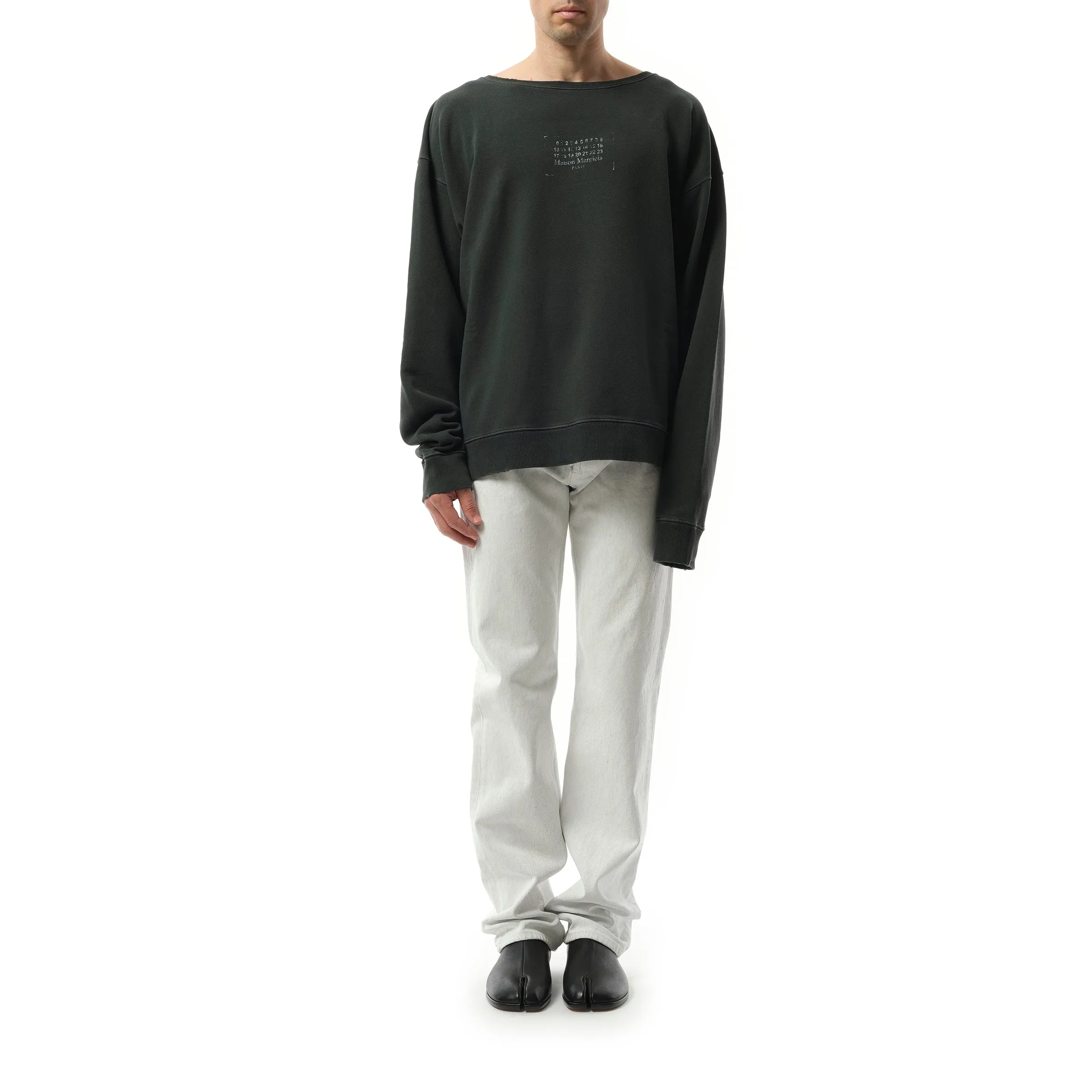 Small Number Logo Sweatshirt in Washed Black sold by MARAIS product image thumbnail 4