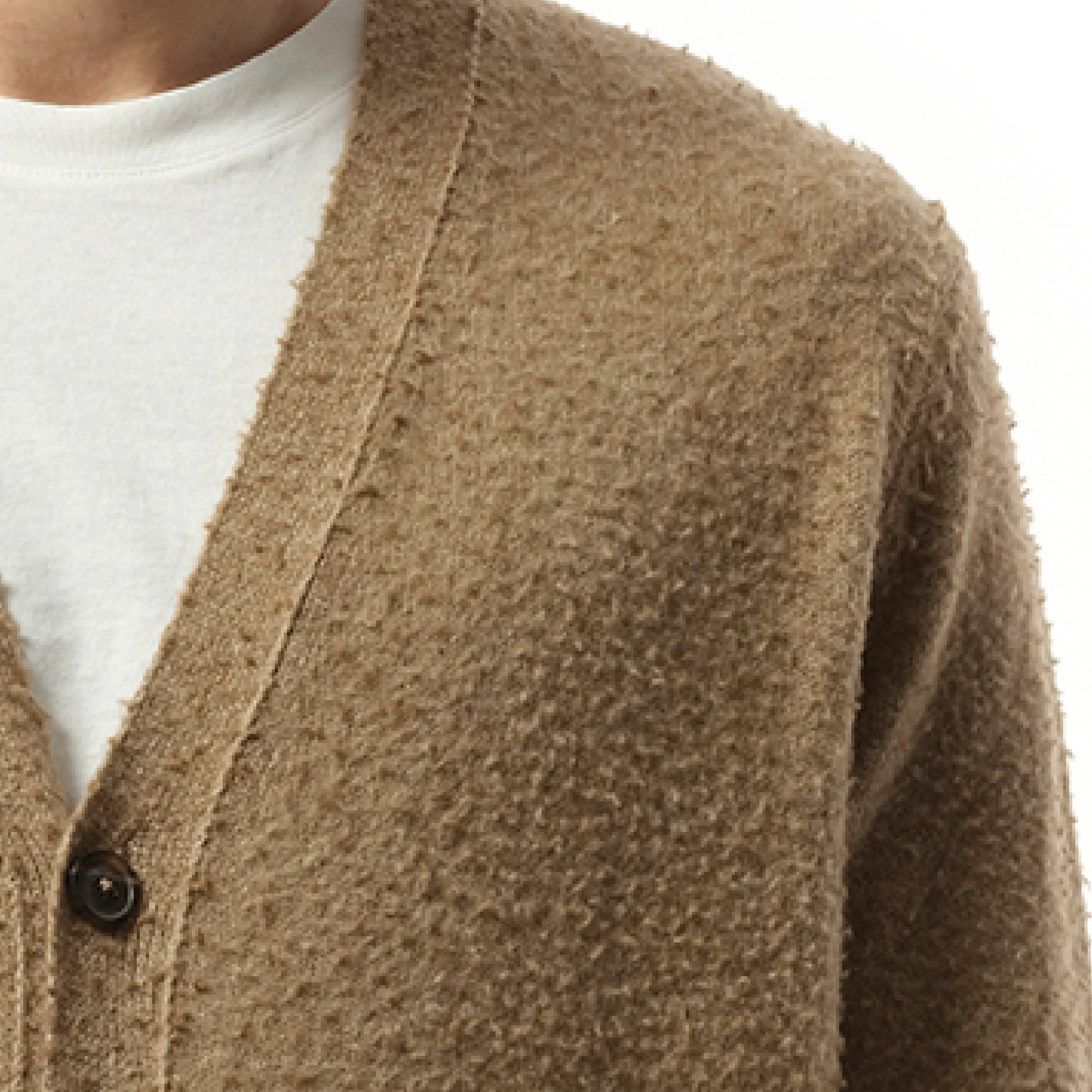 Wool Cardigan in Walnut sold by MARAIS product image thumbnail 3
