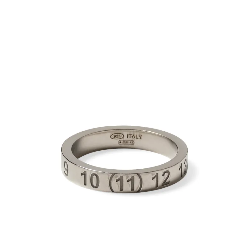 Numerical 4mm Ring in Silver sold by MARAIS