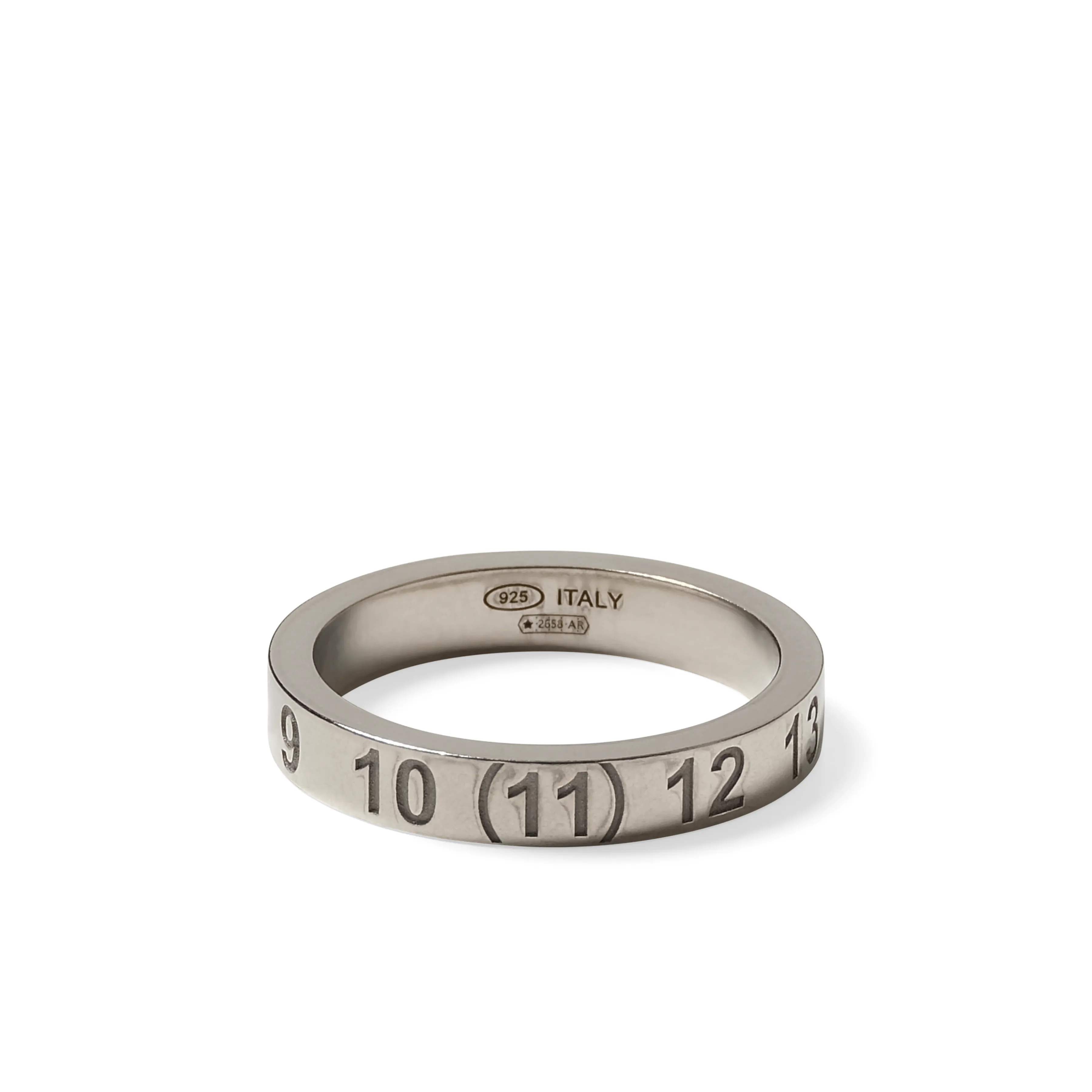 Numerical 4mm Ring in Silver sold by MARAIS