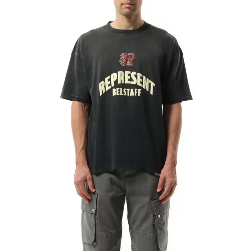 Represent X Belstaff Flame Phoenix T-Shirt in Shadow made by Represent