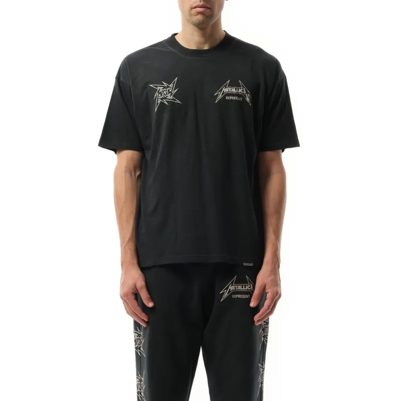 Metallica 40 Year Anniversary T-Shirt in Stained Black made by Represent
