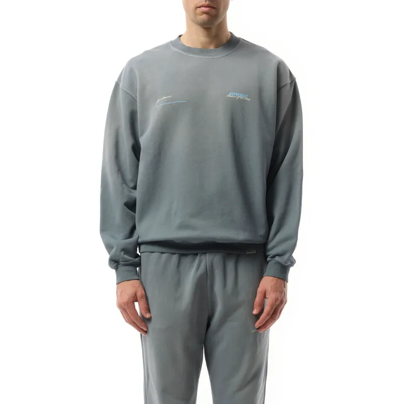 Patrons of The Club Sweatshirt in Washed Grey sold by MARAIS