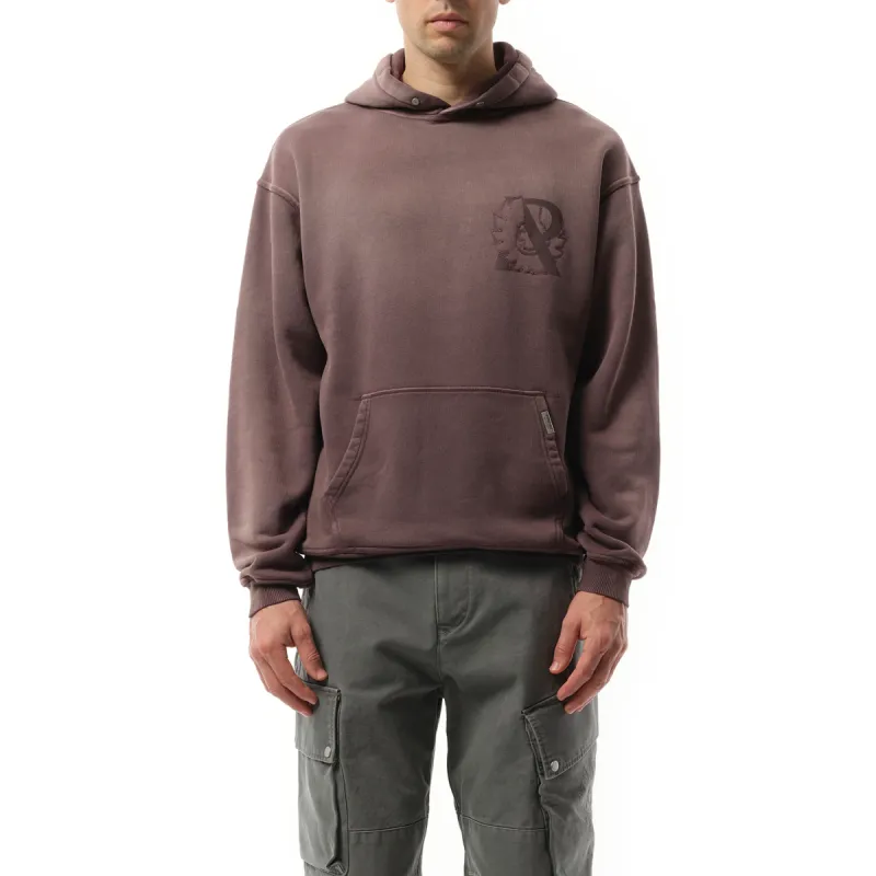 Represent X Belstaff Outline Phoenix Hoodie in Plum made by Represent