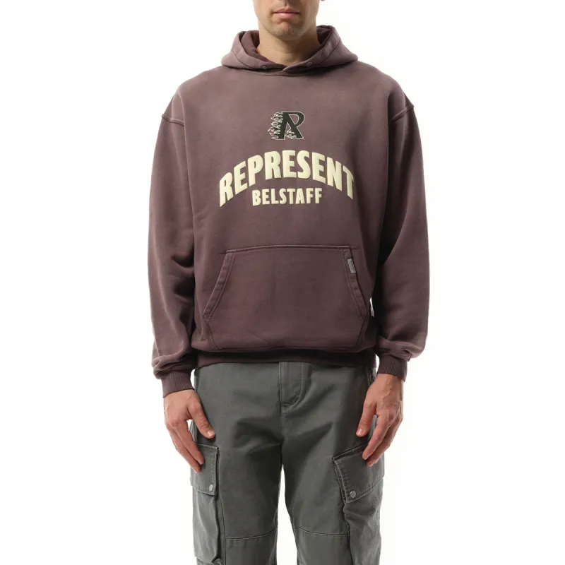 Represent X Belstaff Flame Phoenix Hoodie in Plum sold by MARAIS