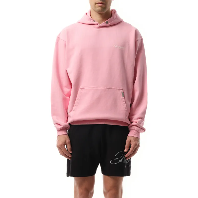 Represent Owners Club Script Hoodie in Pink sold by MARAIS