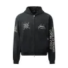Metallica 40 Year Anniversary Zip-Up Hoodie in Stained Black sold by MARAIS