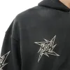 Metallica 40 Year Anniversary Zip-Up Hoodie in Stained Black sold by MARAIS