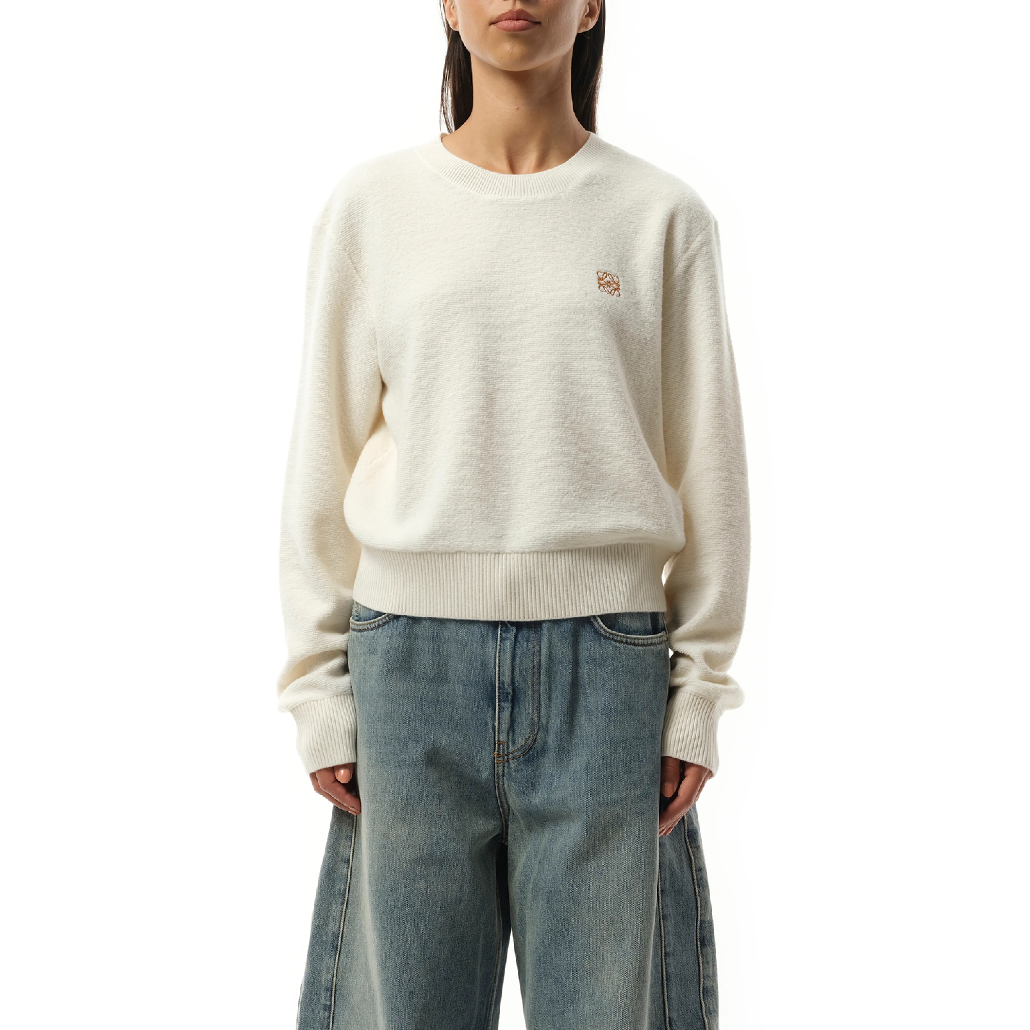 Merino Wool Anagram Sweater in Ecru sold by MARAIS