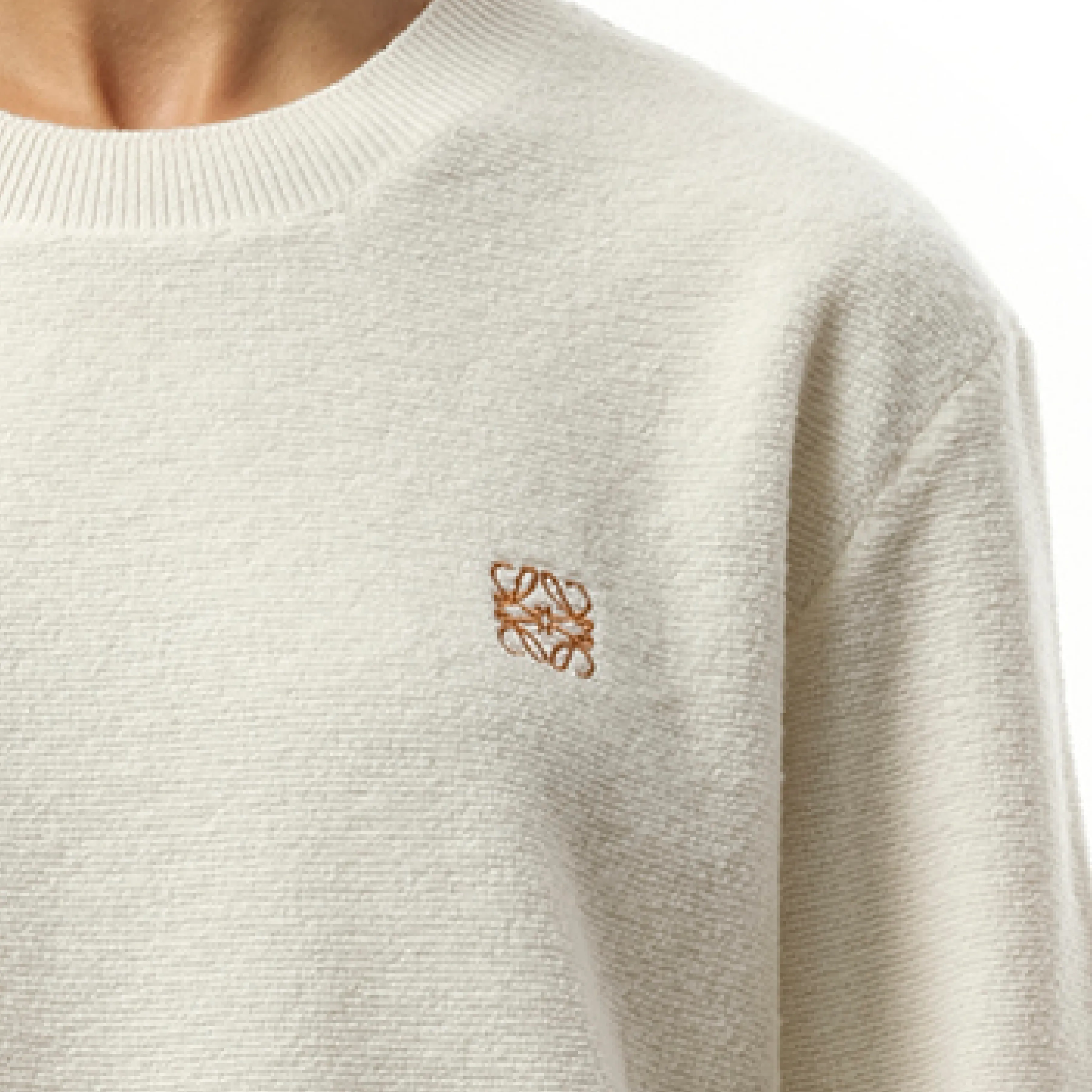 Merino Wool Anagram Sweater in Ecru sold by MARAIS product image thumbnail 3