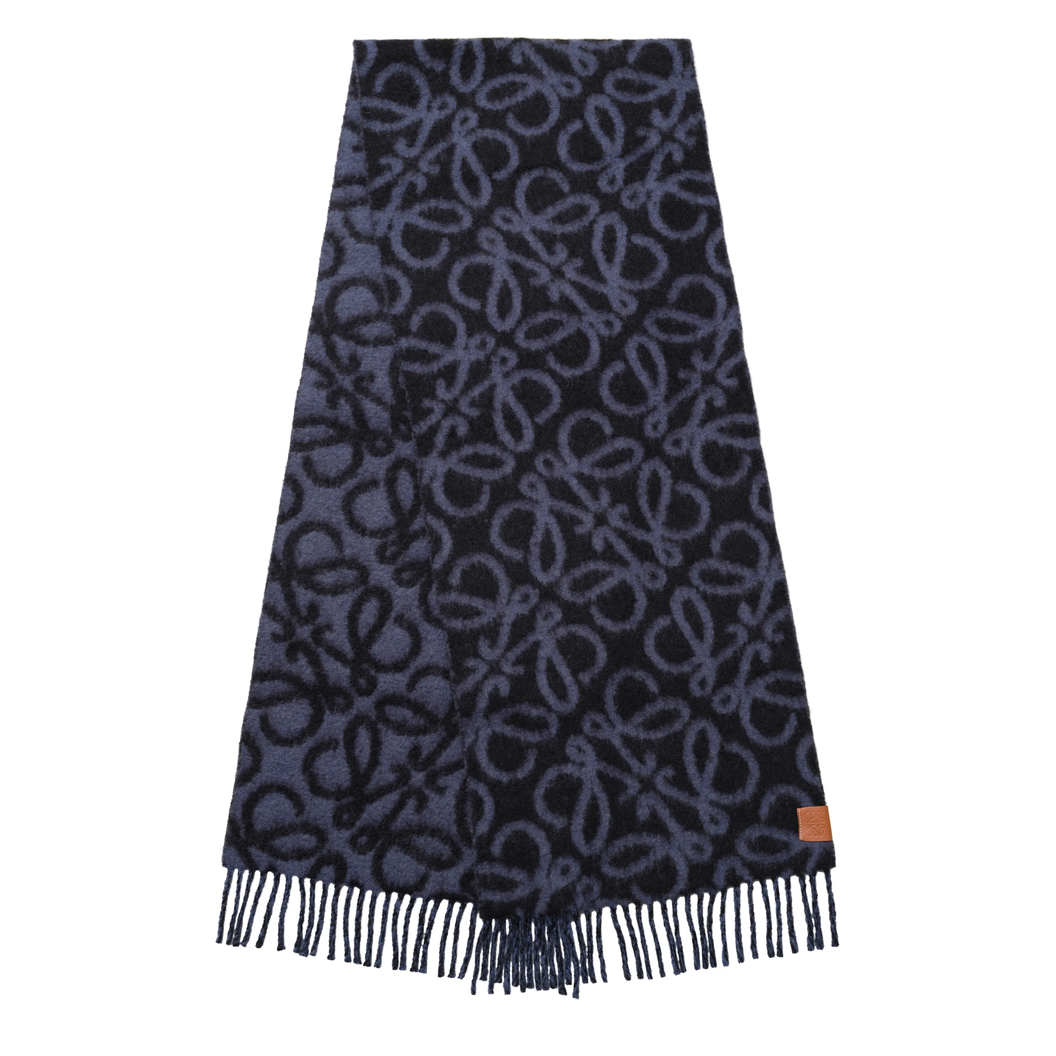 Textured Anagram Scarf in Navy Blue/Blue sold by MARAIS product image thumbnail 2