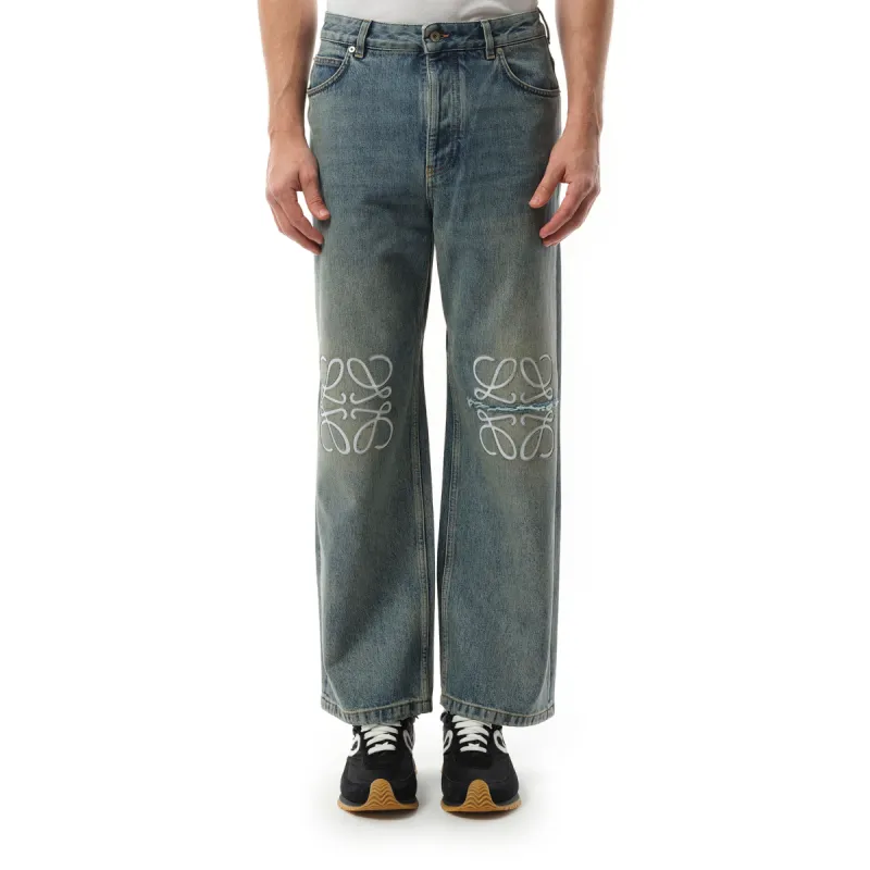 Anagram Baggy Distressed Jeans AF in Washed Denim sold by MARAIS