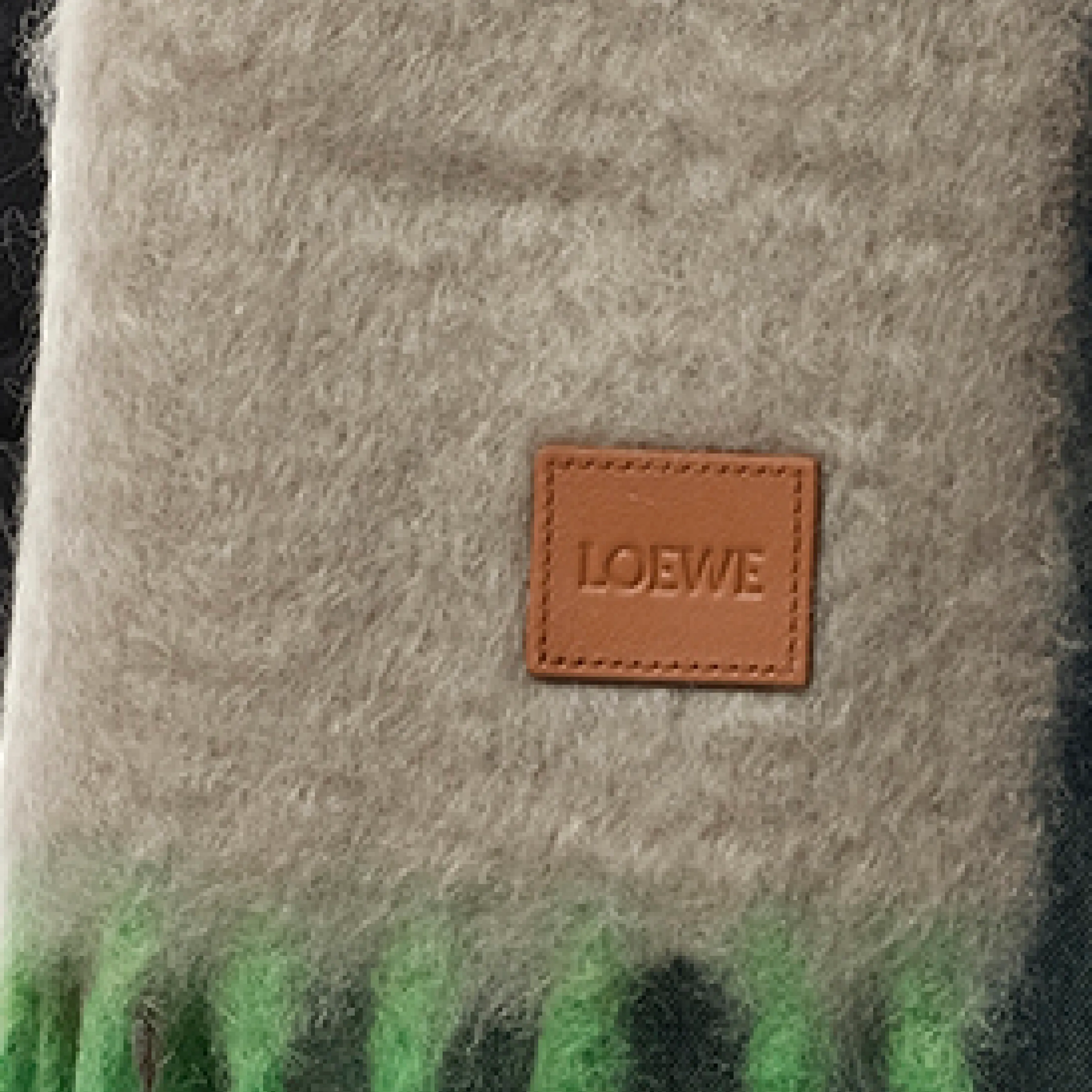 Mohair Blend Scarf in Beige/Green sold by MARAIS product image thumbnail 3