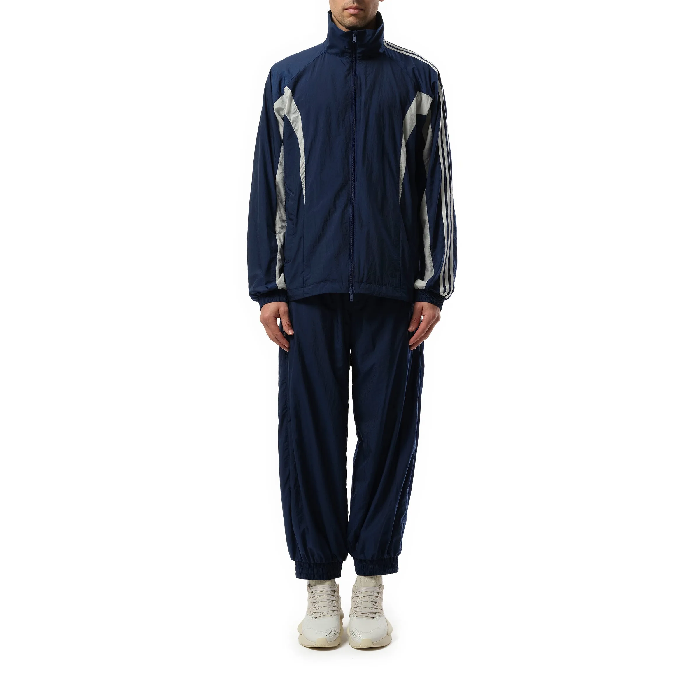 3 Stripe Nylon Jacket in Dark Blue sold by MARAIS product image thumbnail 4