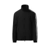 3 Stripe Nylon Jacket in Black sold by MARAIS