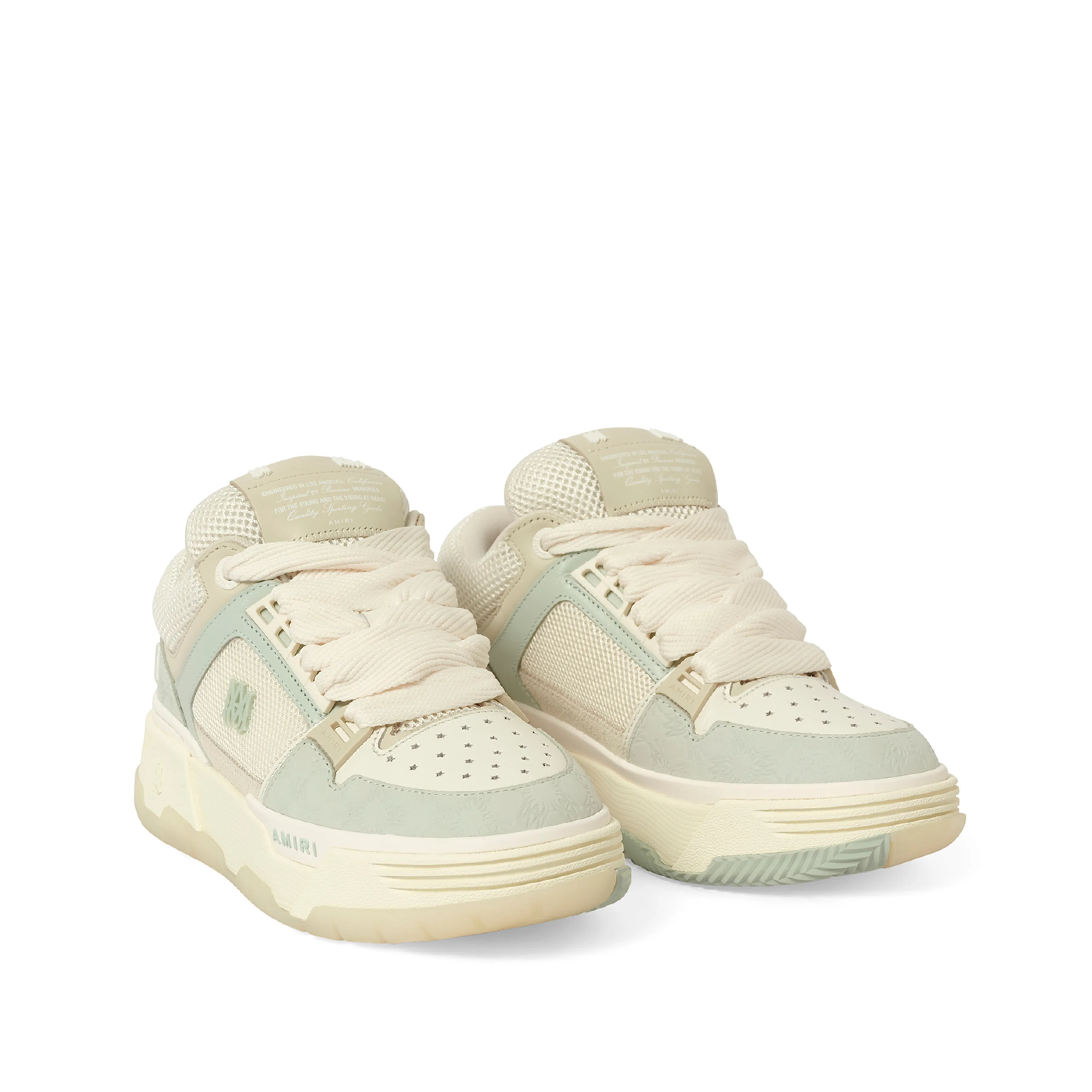 MA Quad Debossed MA-1 Sneaker in Pale Mint sold by MARAIS product image thumbnail 2