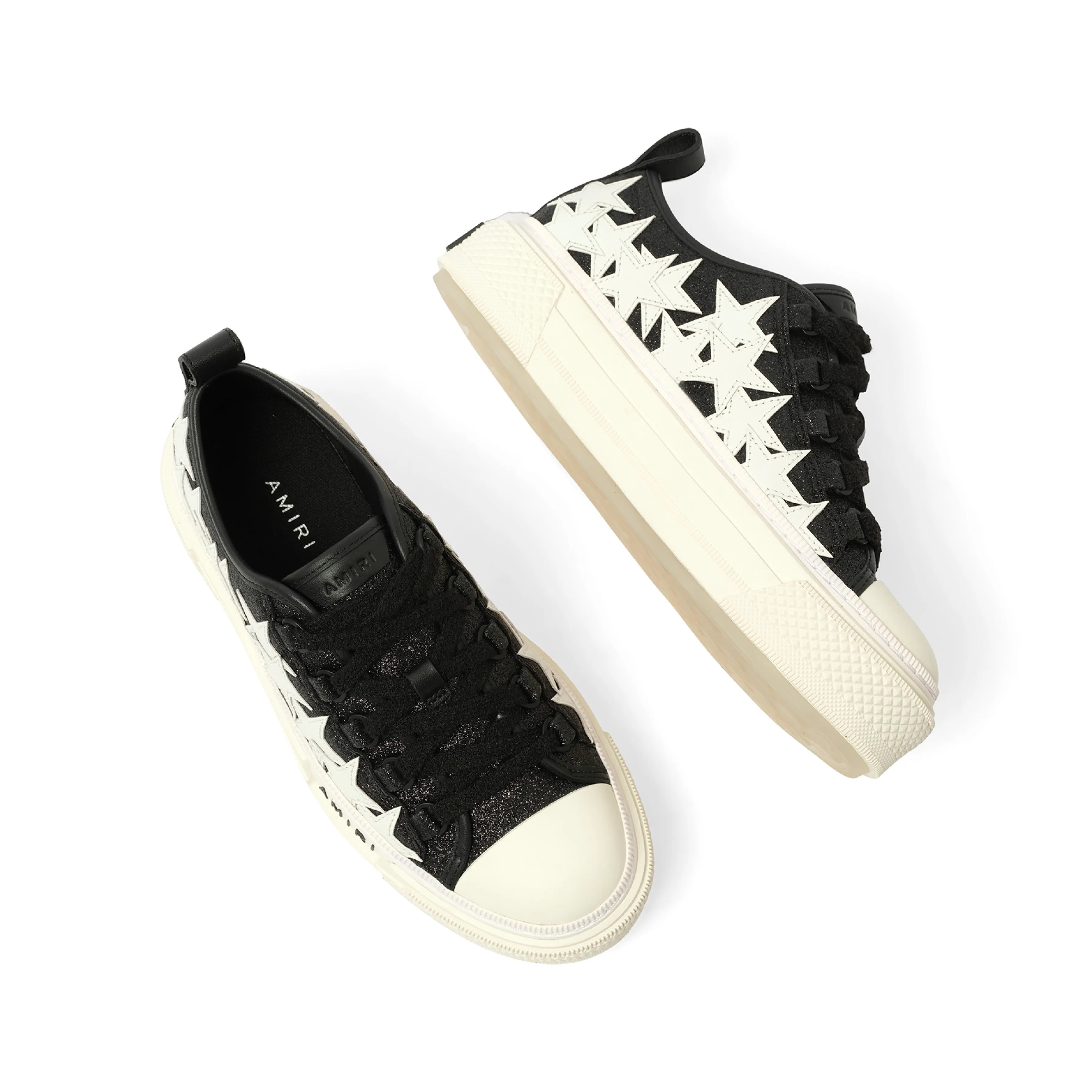 Glitter Stars Court Low Sneaker in Black sold by MARAIS product image thumbnail 4