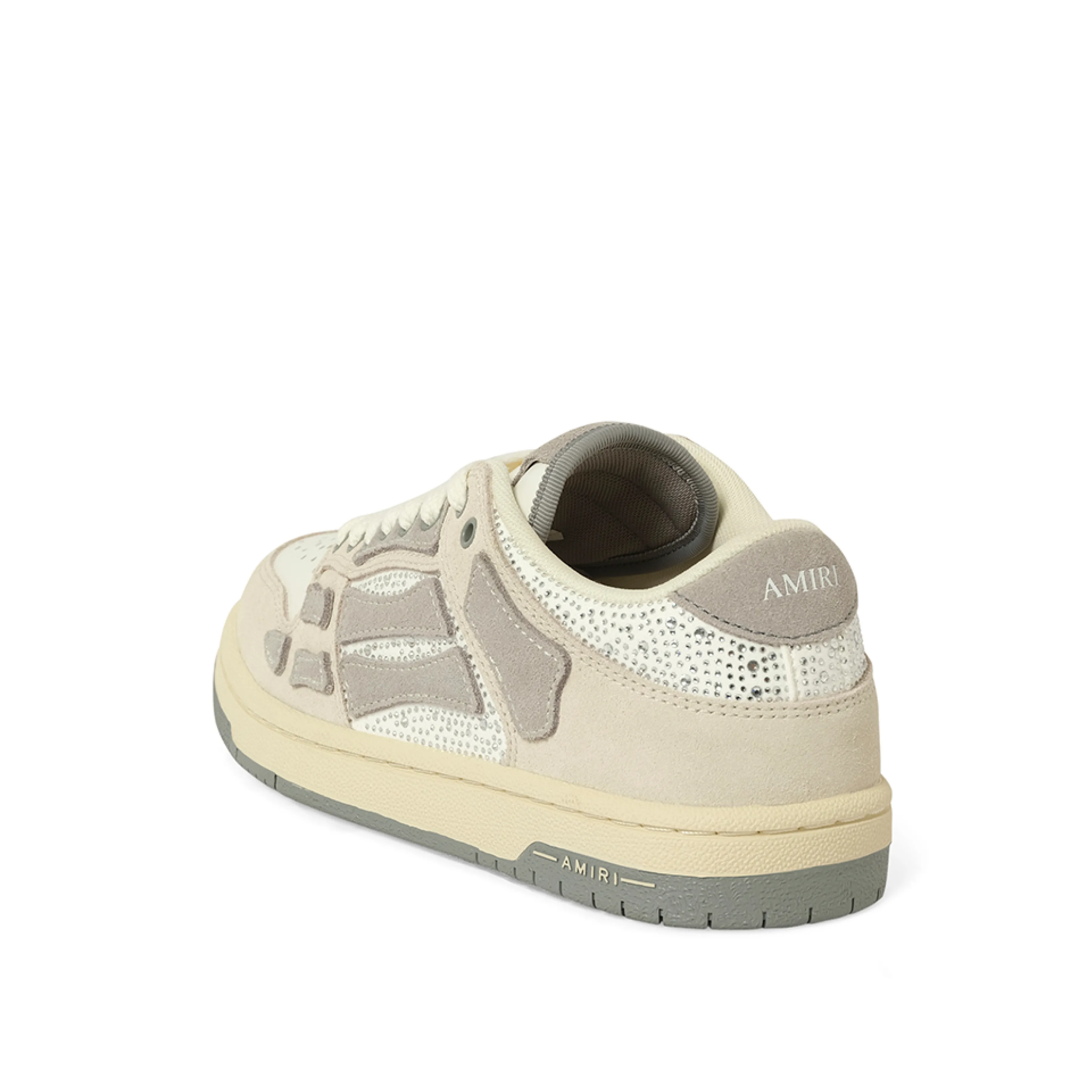 Crystal Suede Skeleton Top Low Sneaker in Birch sold by MARAIS product image thumbnail 3