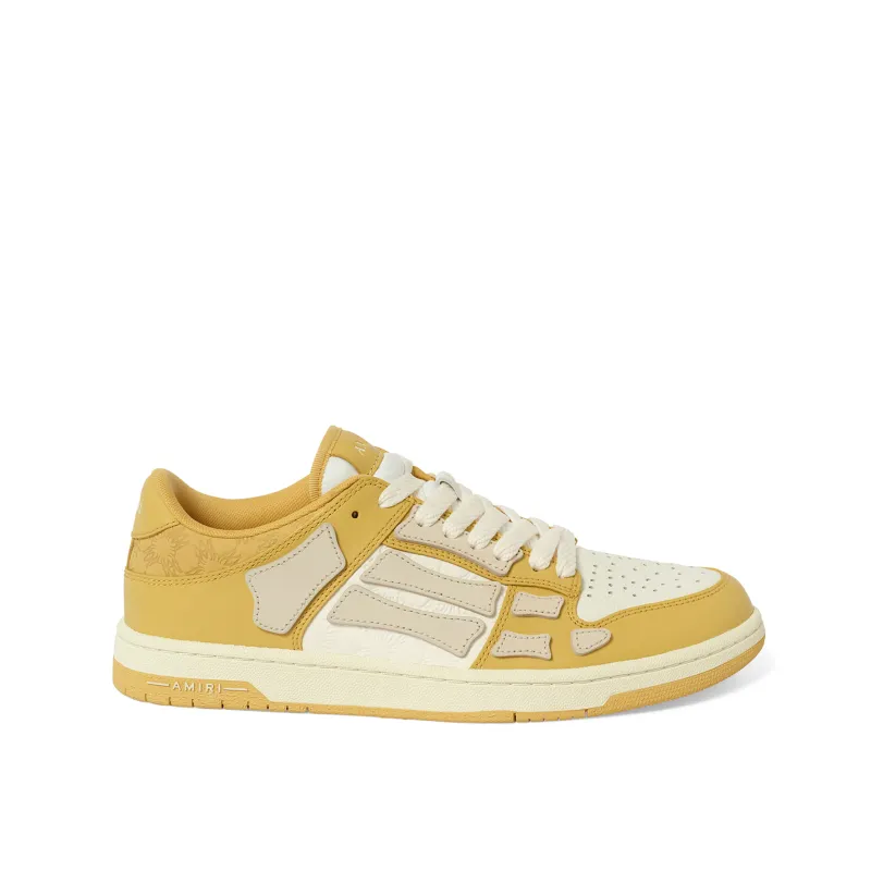 Debossed MA Quad Skeleton Sneaker in Champagne made by AMIRI