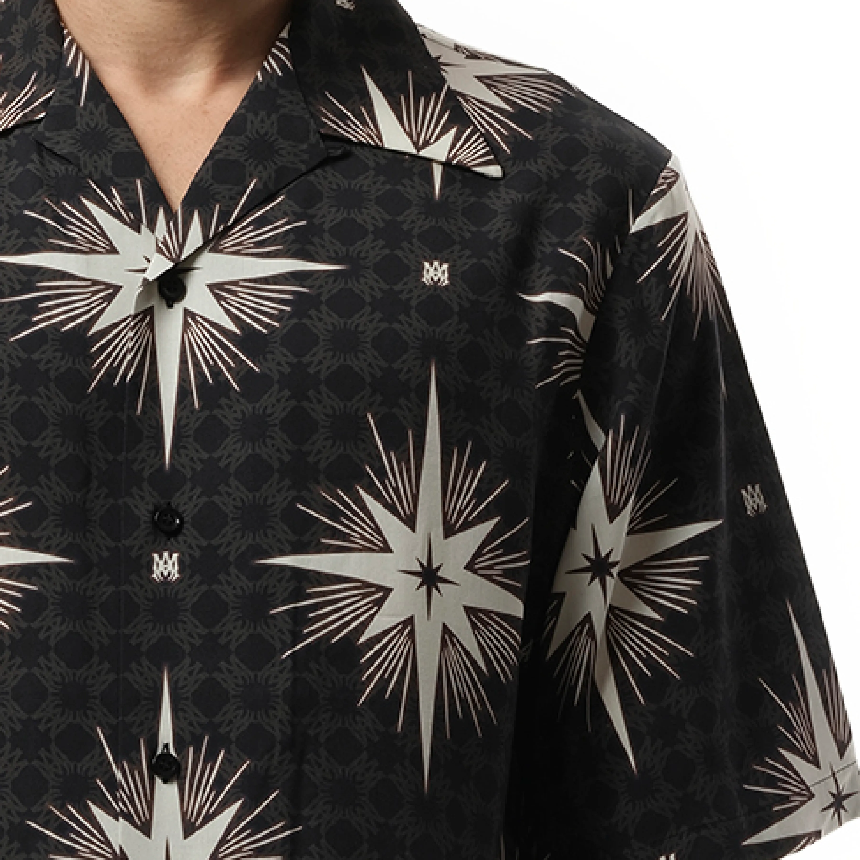 Starburst Camp Shirt in Black sold by MARAIS product image thumbnail 3