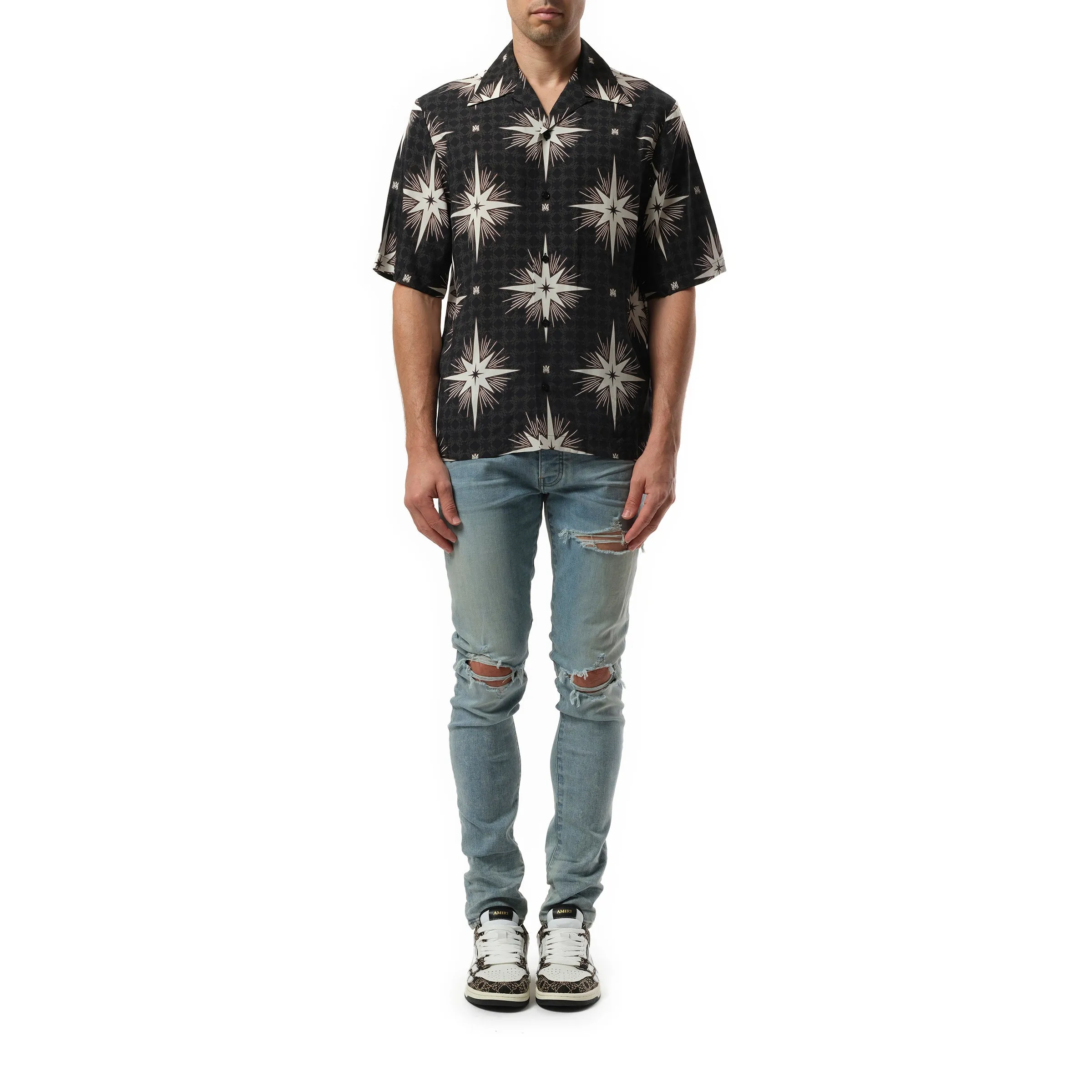 Starburst Camp Shirt in Black sold by MARAIS product image thumbnail 4