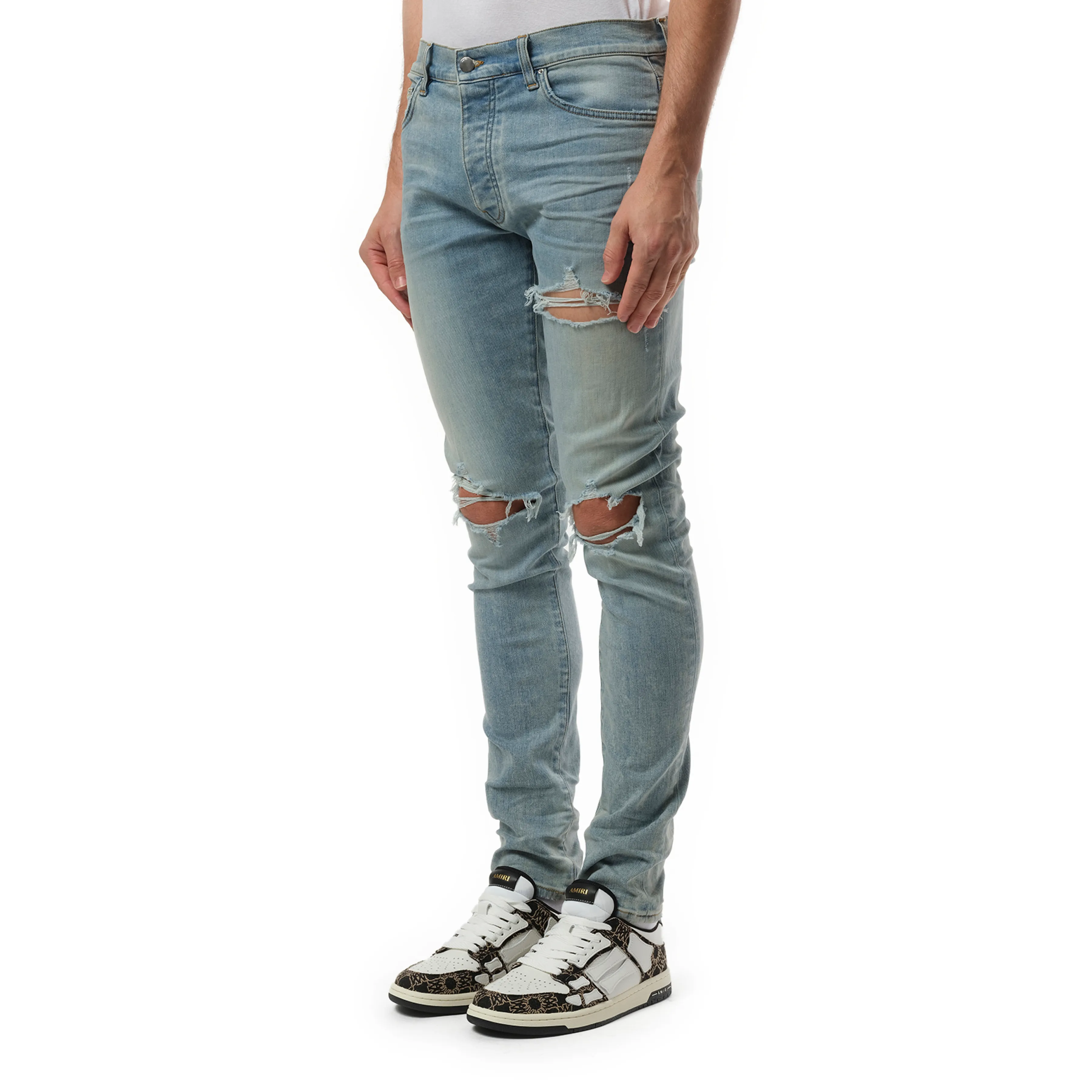 Distressed MX1 Jeans in Surf Indigo sold by MARAIS product image thumbnail 5