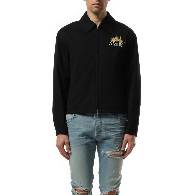Starburst Zip Blouson in Black sold by MARAIS