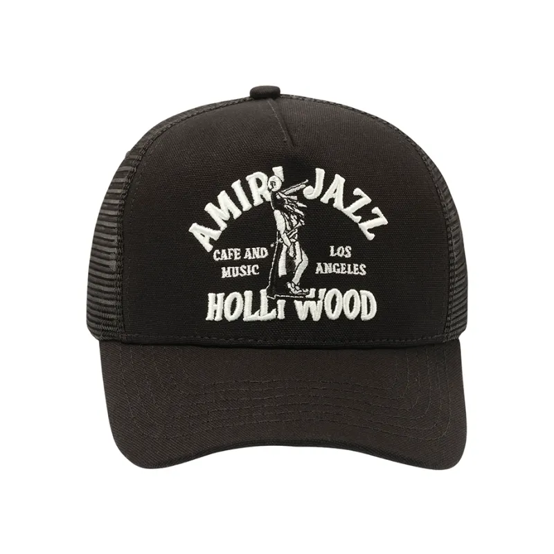Jazz Wolf Trucker Hat in Black sold by MARAIS