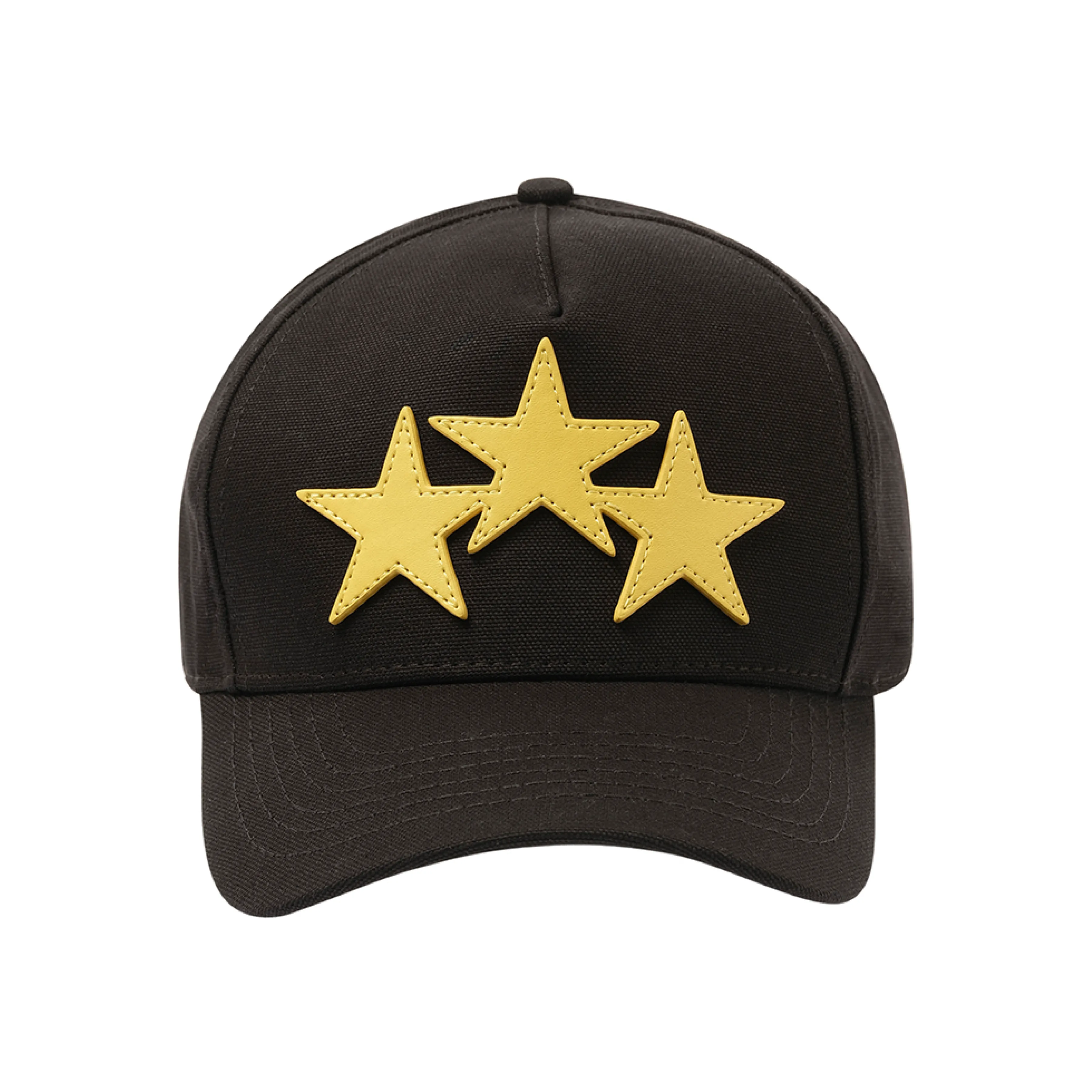 3 Star Canvas Hat in Black/Champagne sold by MARAIS