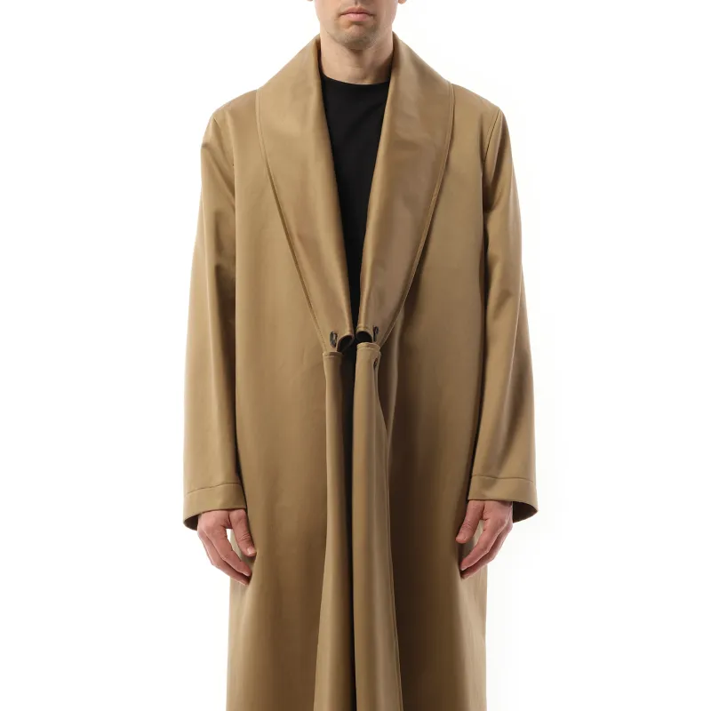 Shawl Collar Coat in Beige made by Loewe