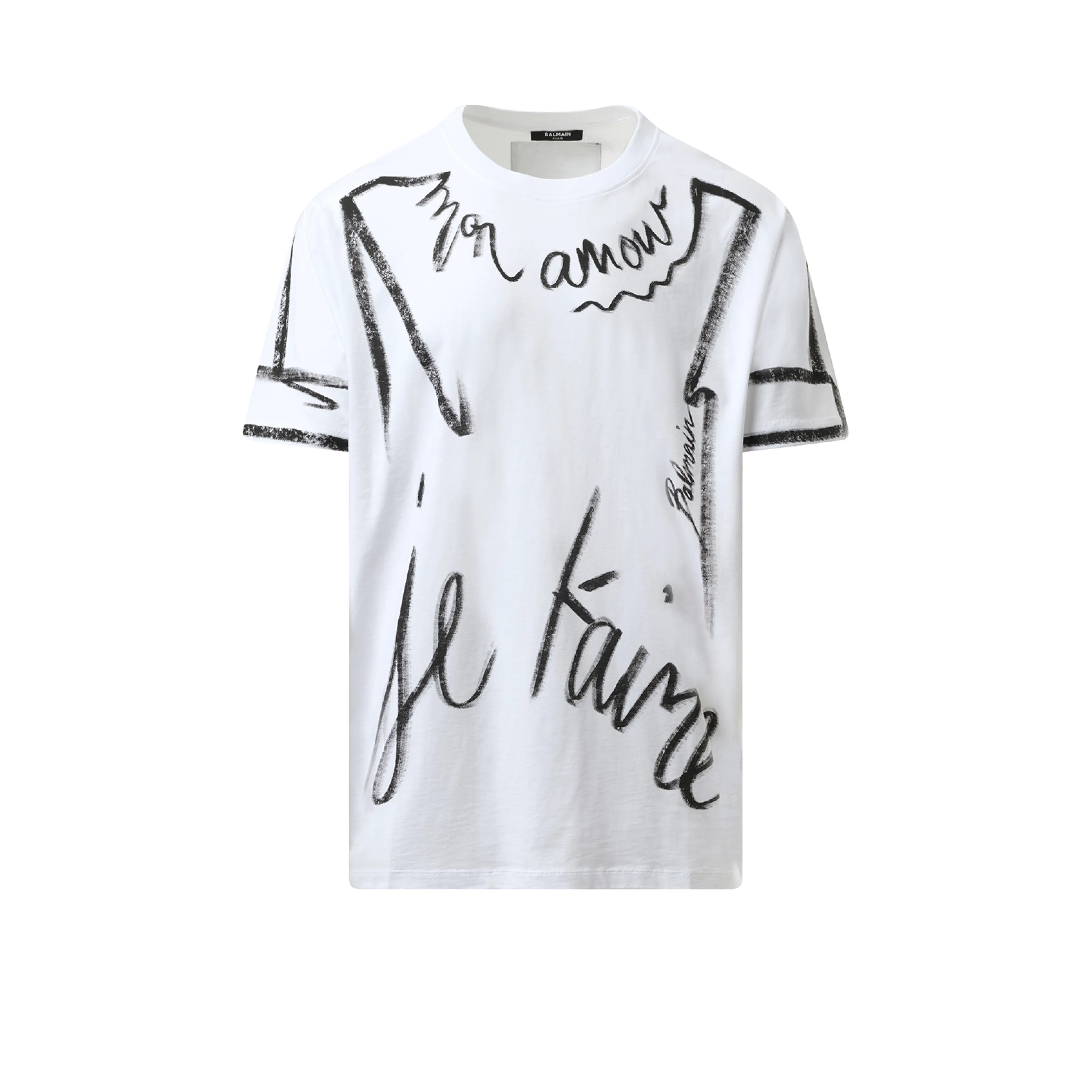 Je T'Aime T-Shirt in White/Black sold by MARAIS product image thumbnail 2