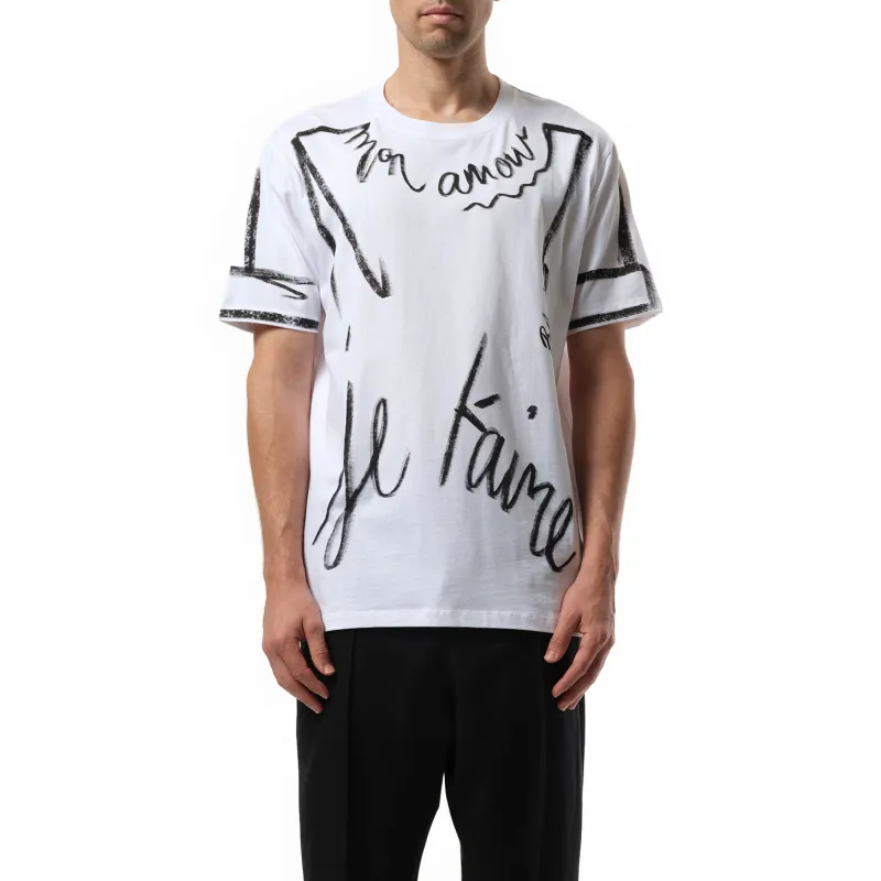 Je T'Aime T-Shirt in White/Black sold by MARAIS