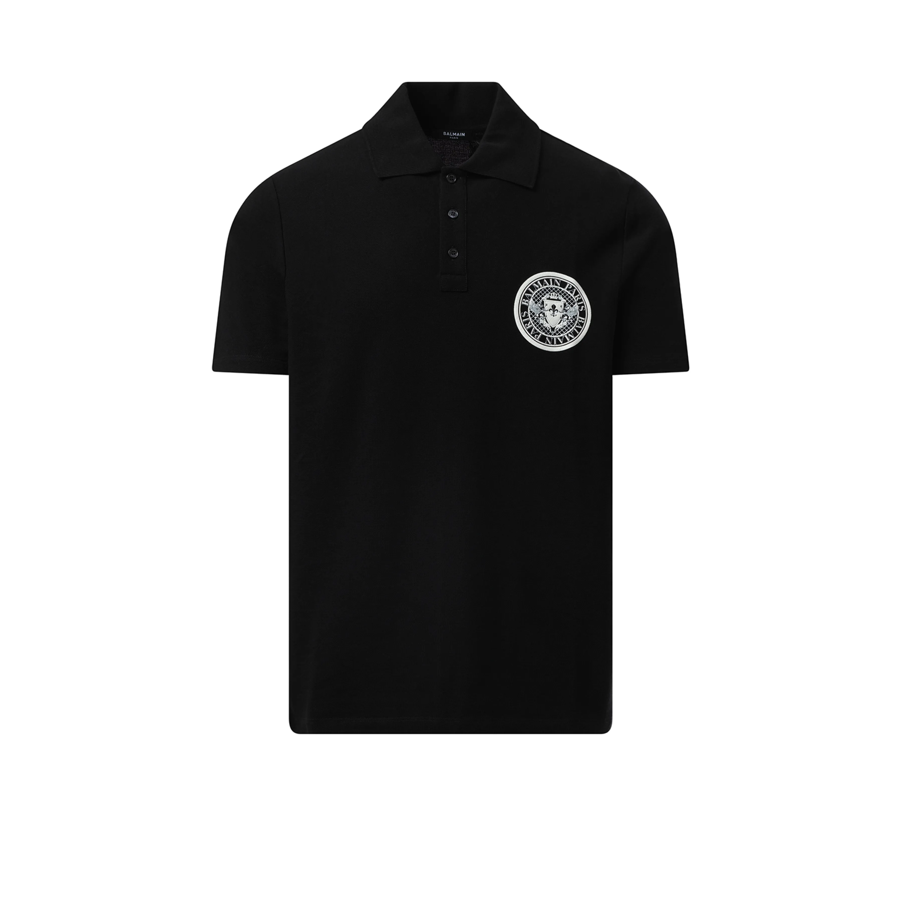 Small Coin Cotton Polo in Black/White sold by MARAIS product image thumbnail 2