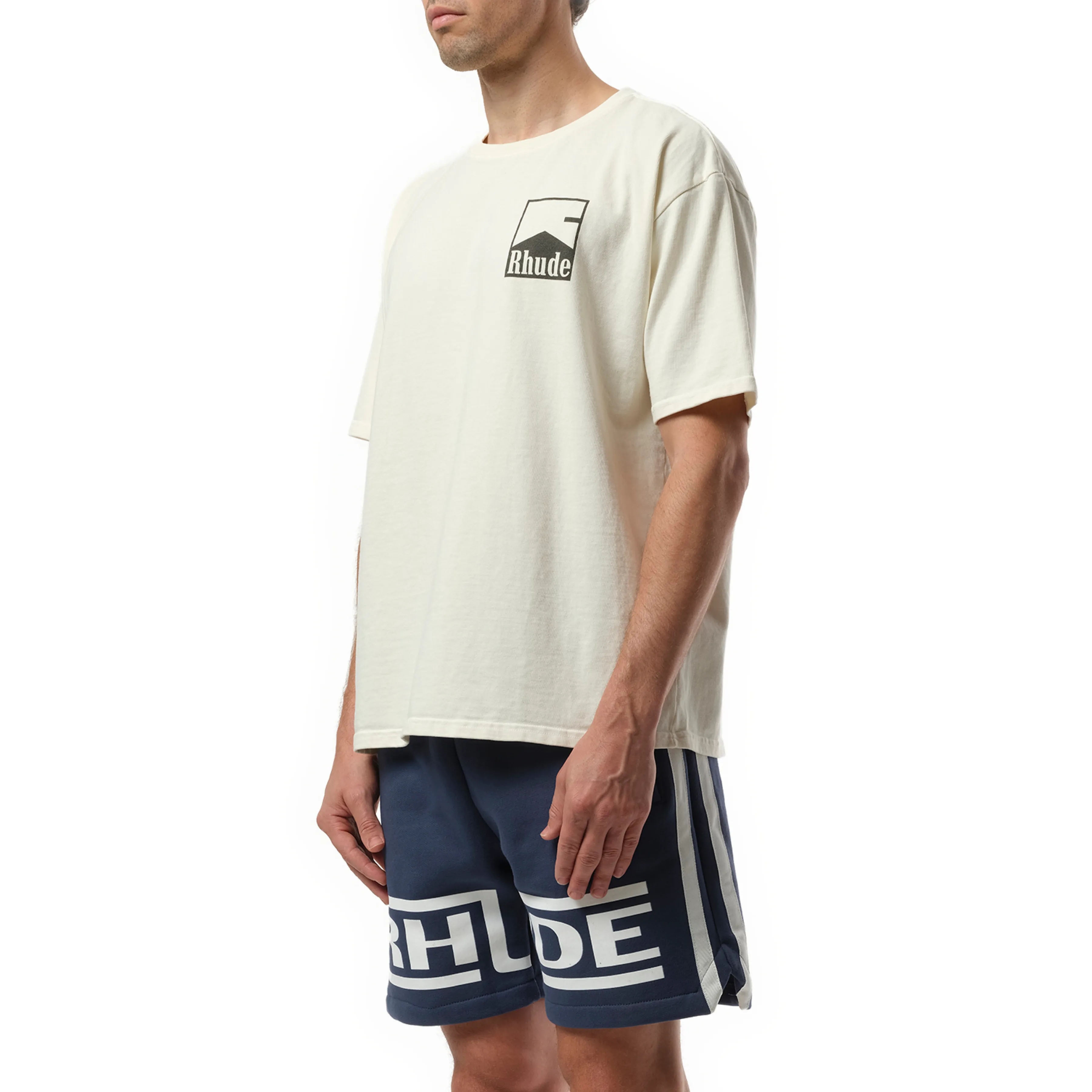 Rhude Chevron T-Shirt in Vintage White sold by MARAIS product image thumbnail 5