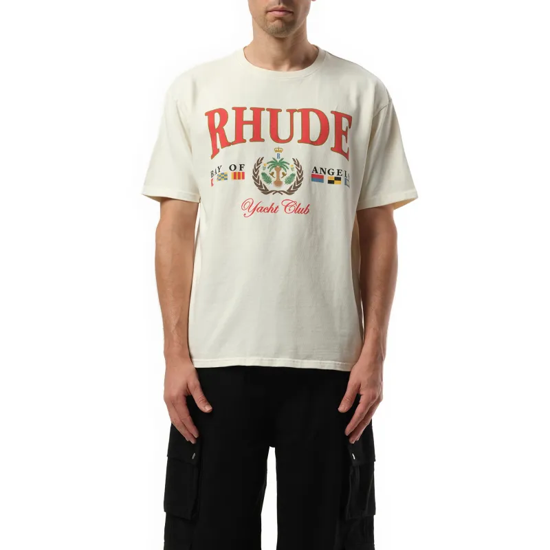 Bay of Angels Yacht T-Shirt in Vintage White sold by MARAIS