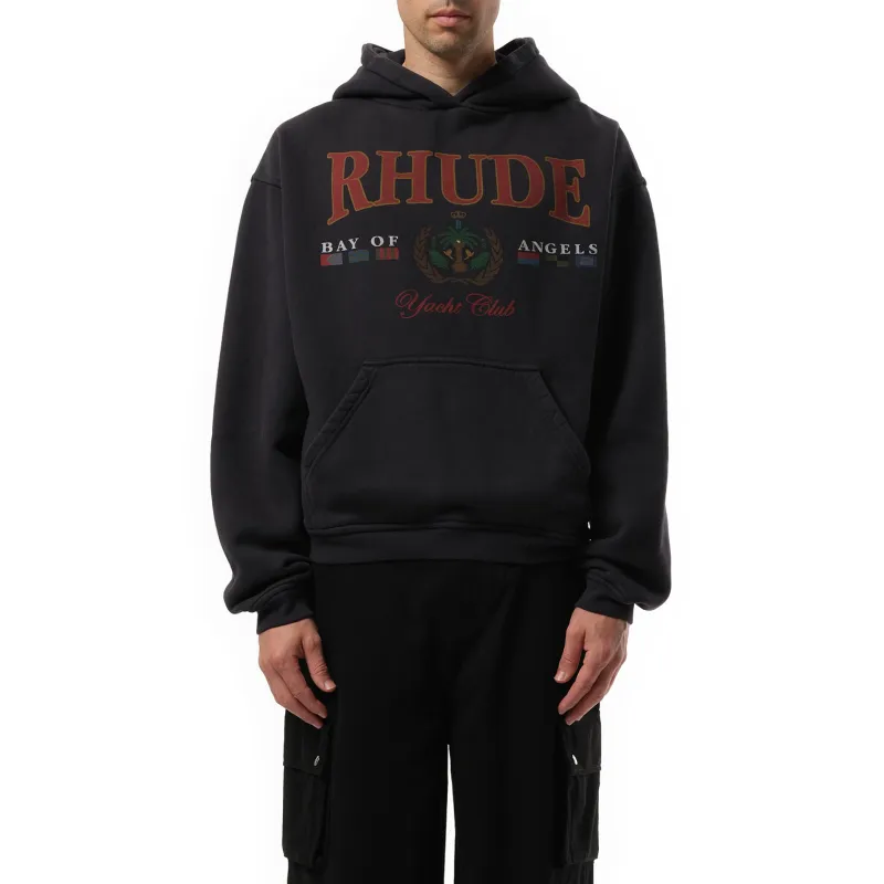 Bay of Angels Yacht Hoodie in Vintage Black sold by MARAIS