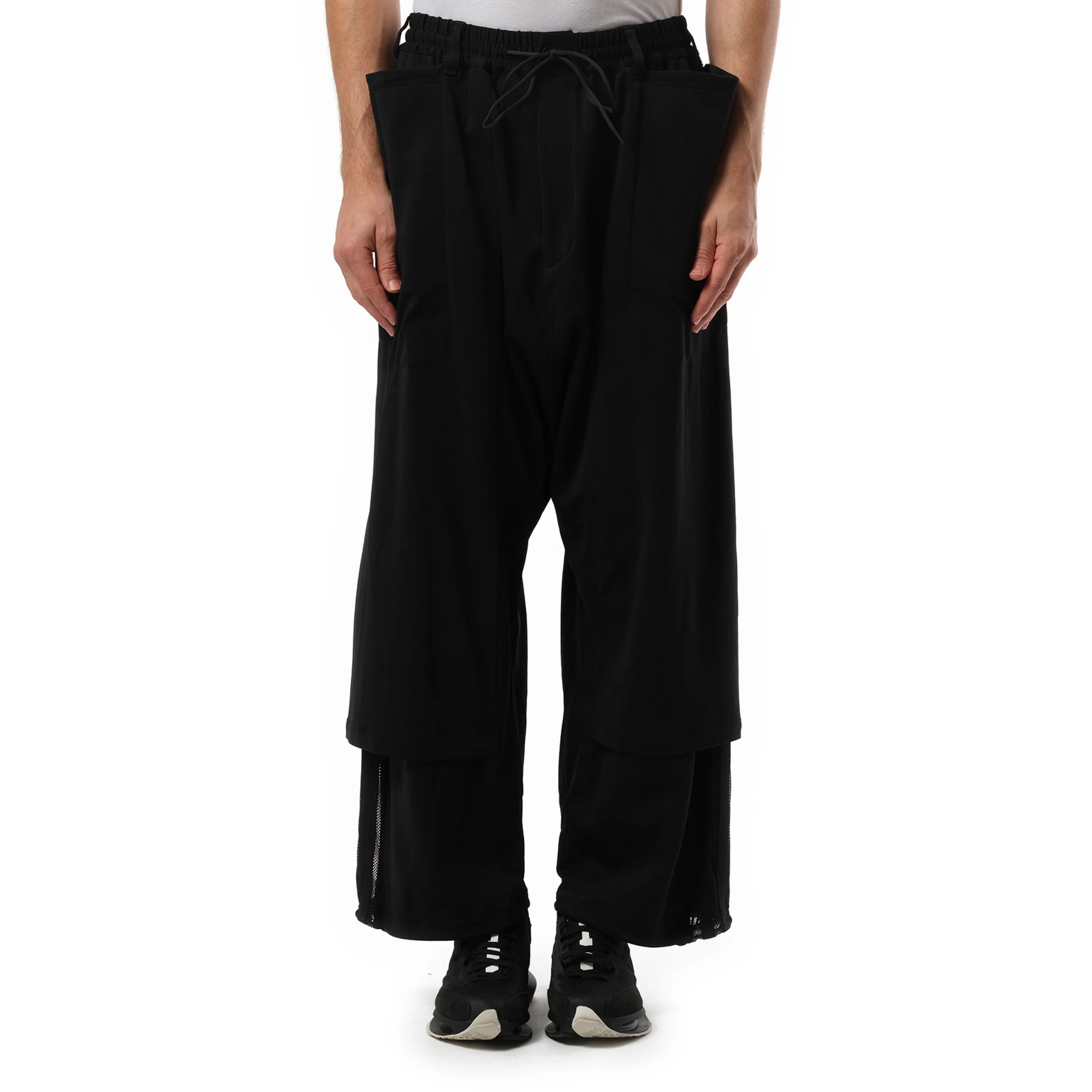 Open Hem Track Pants in Black sold by MARAIS