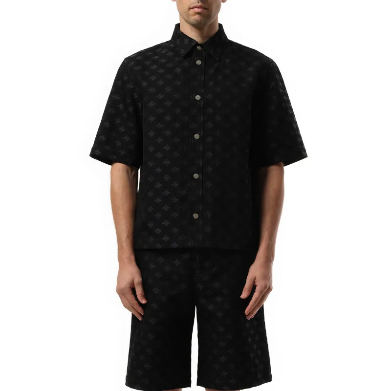 MA Quad Jacquard Shirt in Black sold by MARAIS
