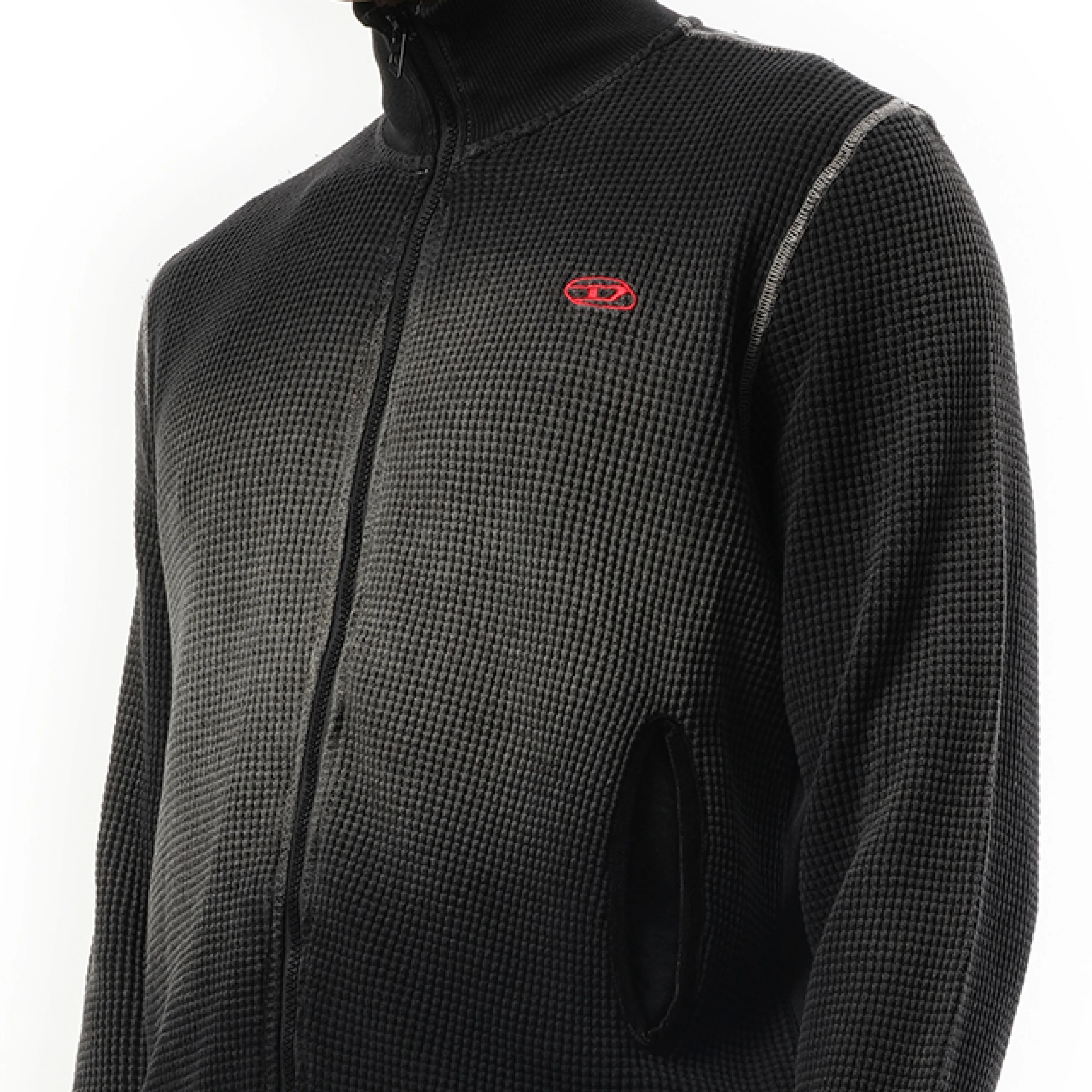 S-Wafy Zip Sweatshirt in Charcoal sold by MARAIS product image thumbnail 3