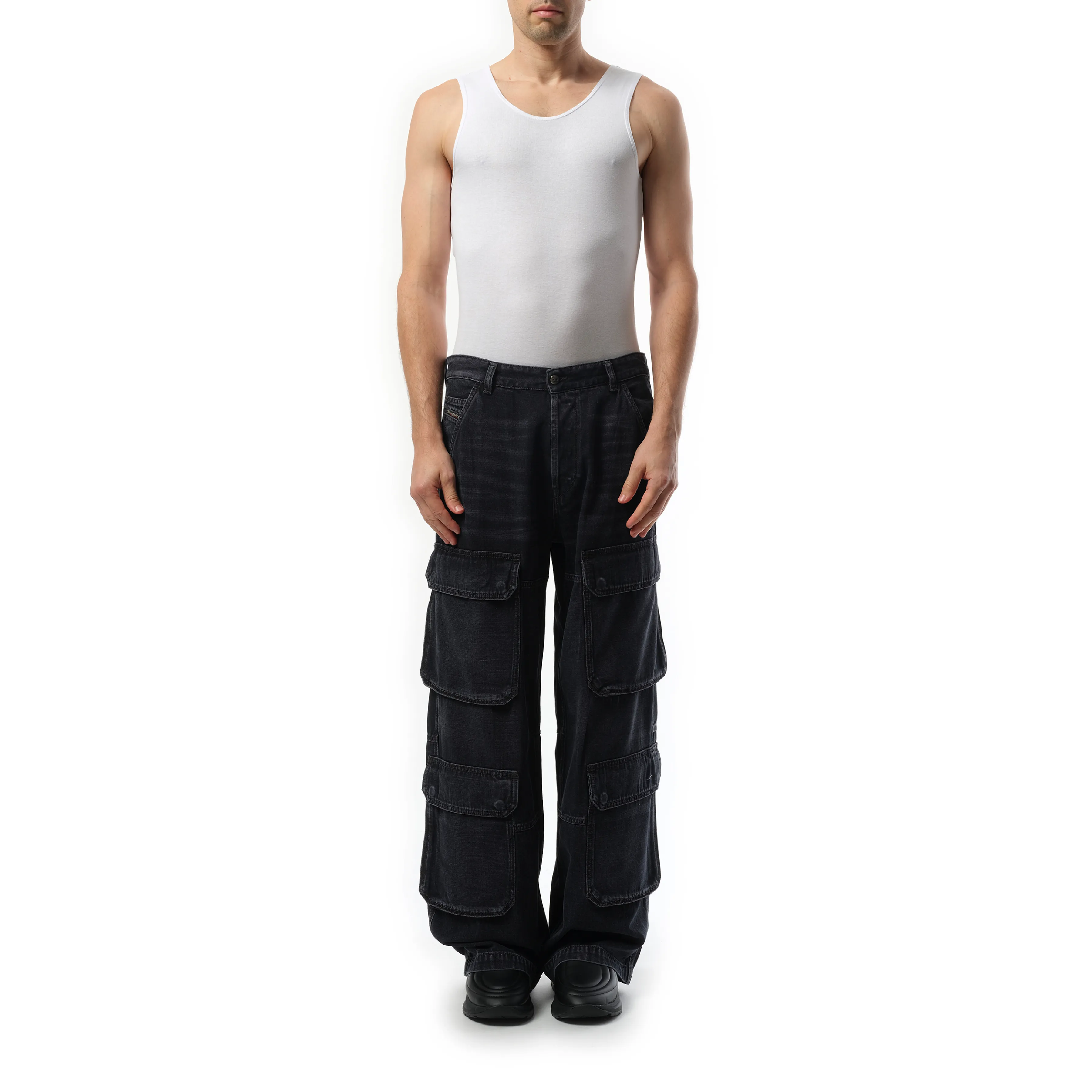 D-Touch Cargo Pants in Washed Black sold by MARAIS product image thumbnail 4