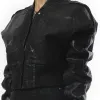 Flight Cropped Denim Jacket in Black sold by MARAIS