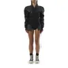 Flight Cropped Denim Jacket in Black sold by MARAIS