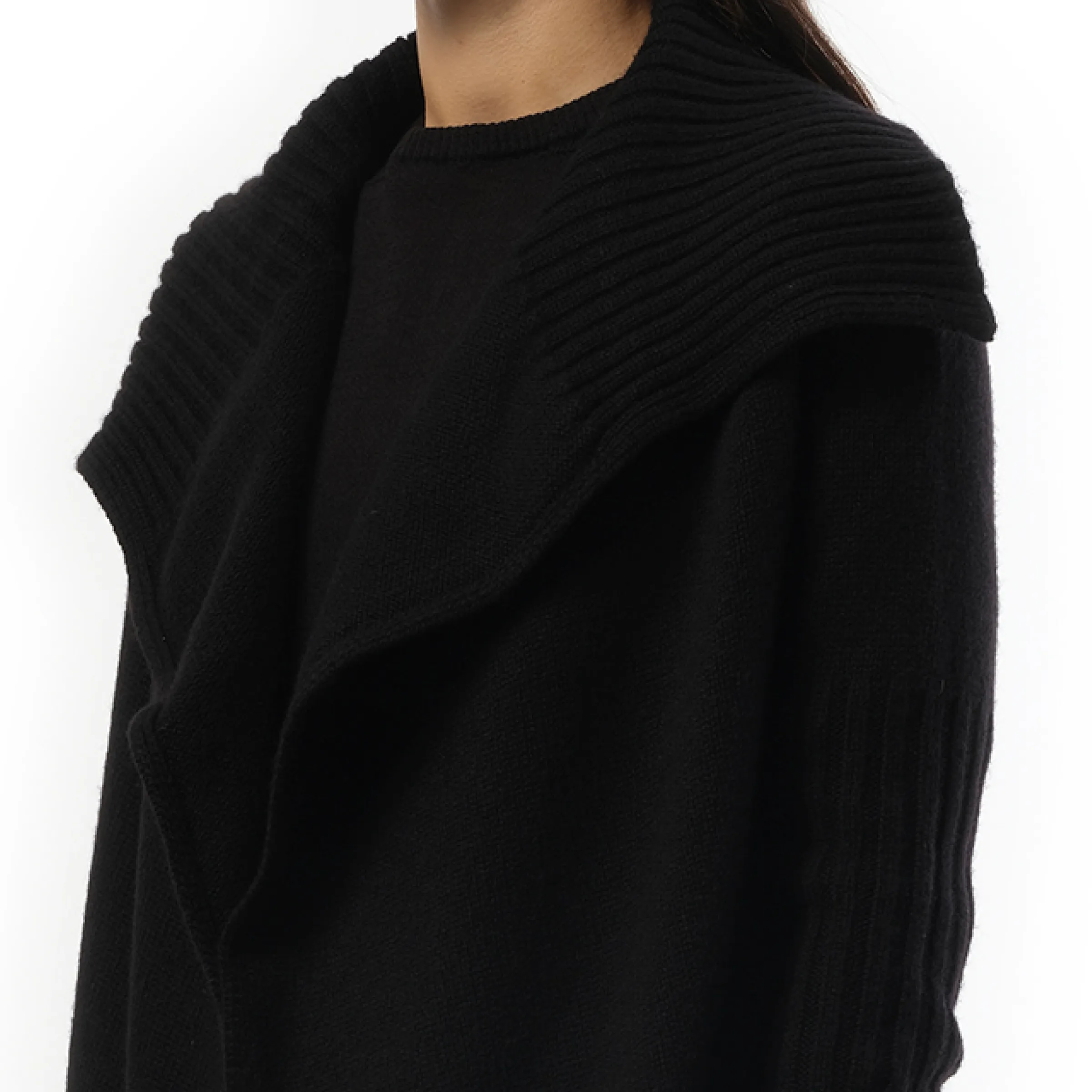 Cashmere Knit Cardigan in Black sold by MARAIS product image thumbnail 3