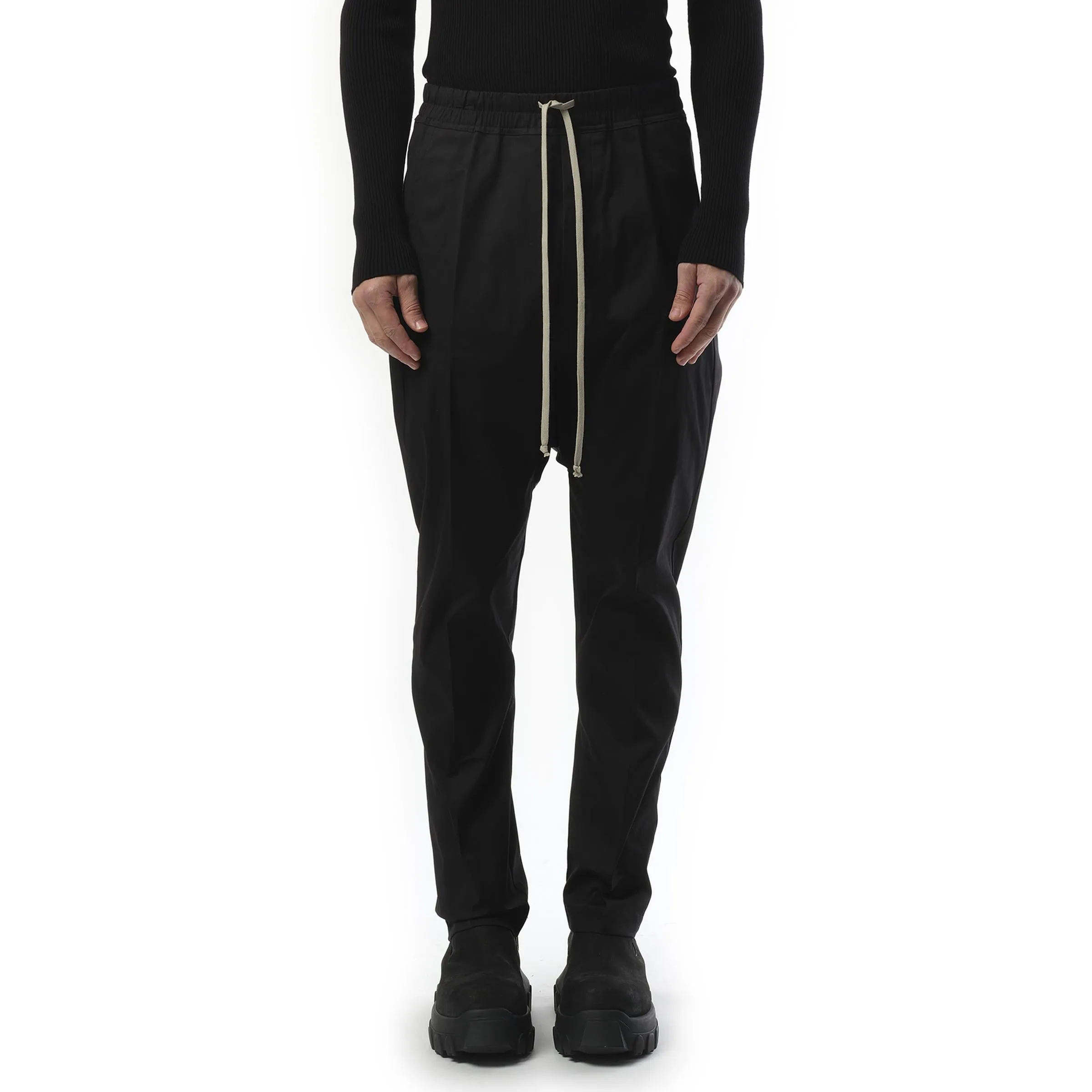 Drawstring Long Pants in Black sold by MARAIS