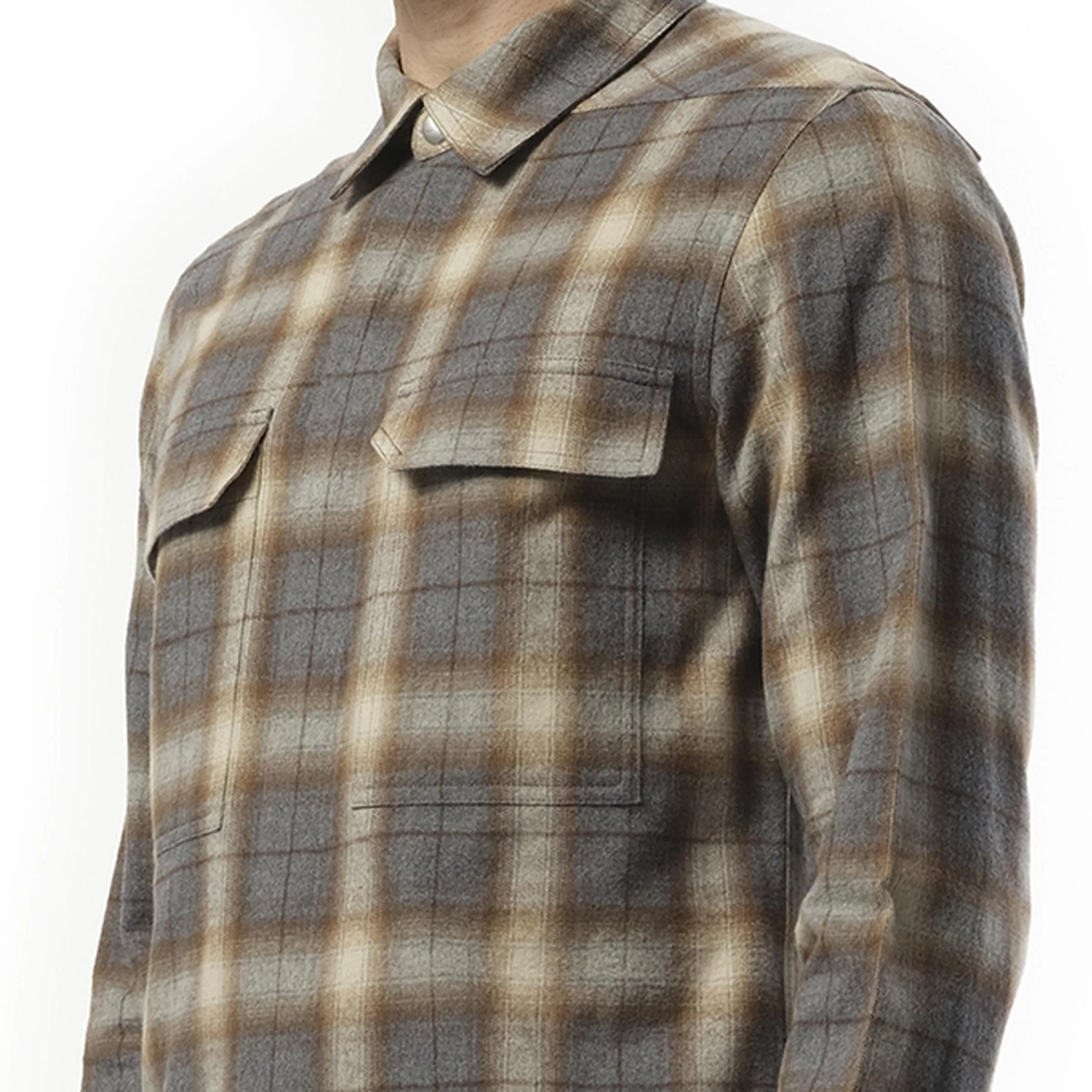 Outershirt in Grey Plaid sold by MARAIS product image thumbnail 3
